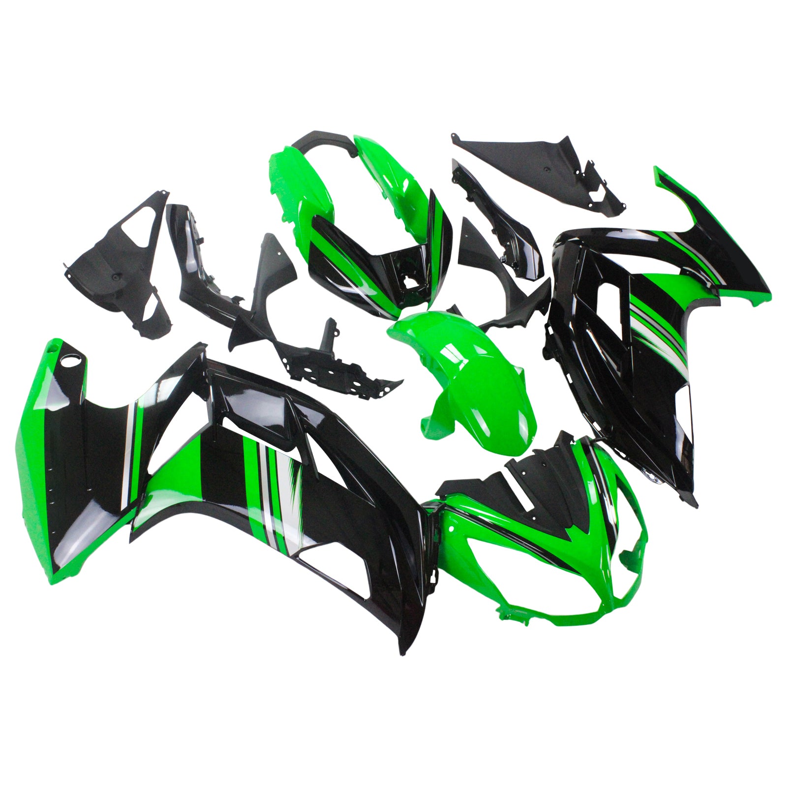 Amotopart 2012-2016 Kawasaki Ninja 650 Green Black Fairing Kit