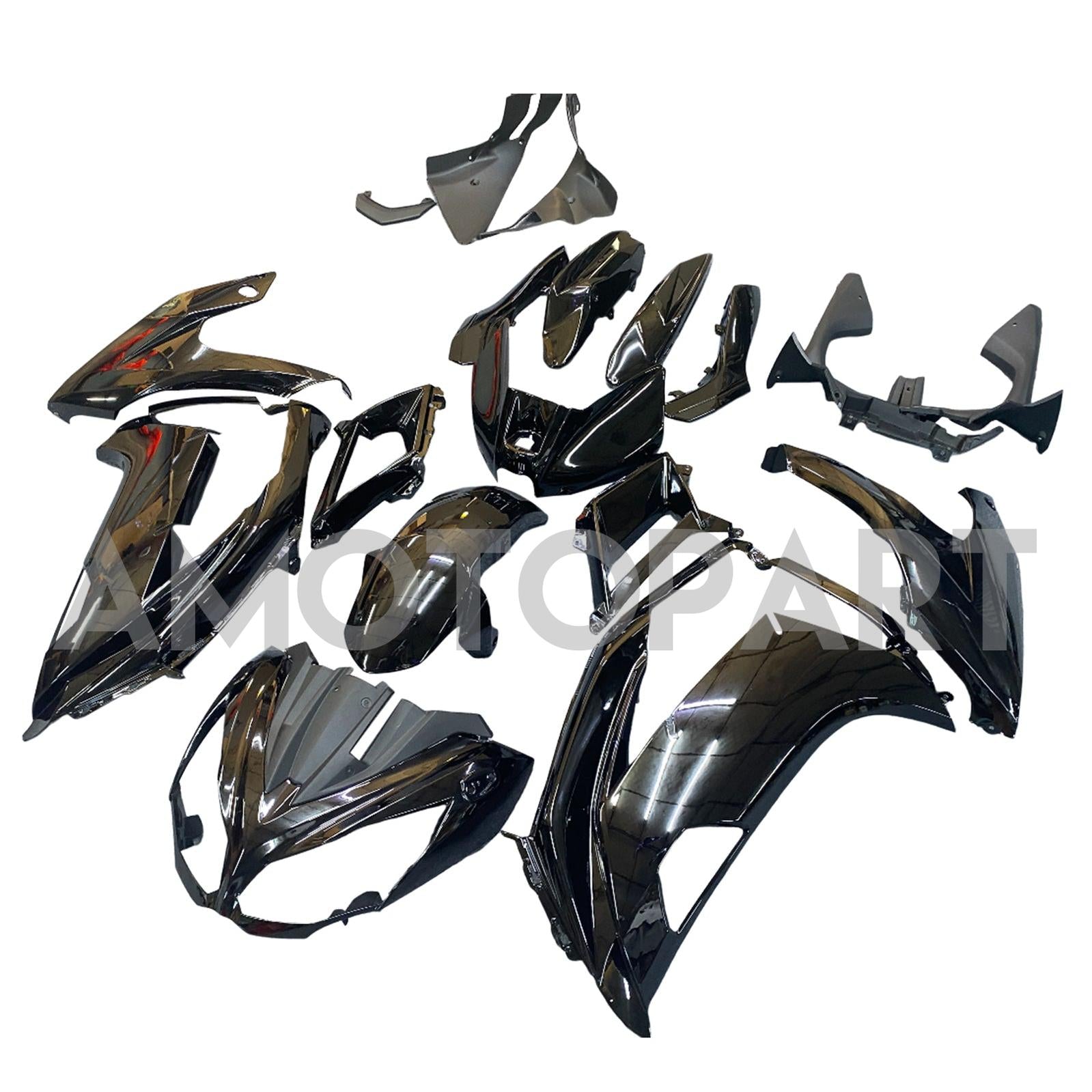 Amotopart 2012-2016 Kawasaki Ninja 650 Black Fairing Kit