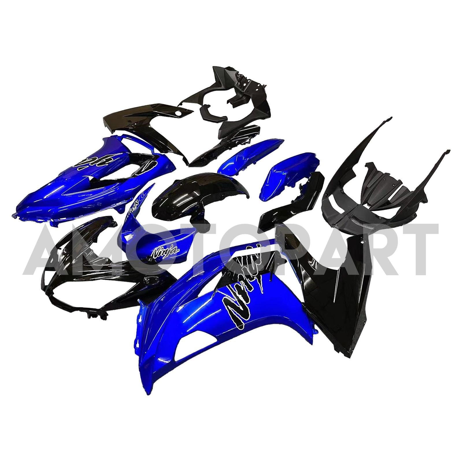 Amotopart 2012-2016 Kawasaki Ninja 650 Dark Blue Fairing Kit