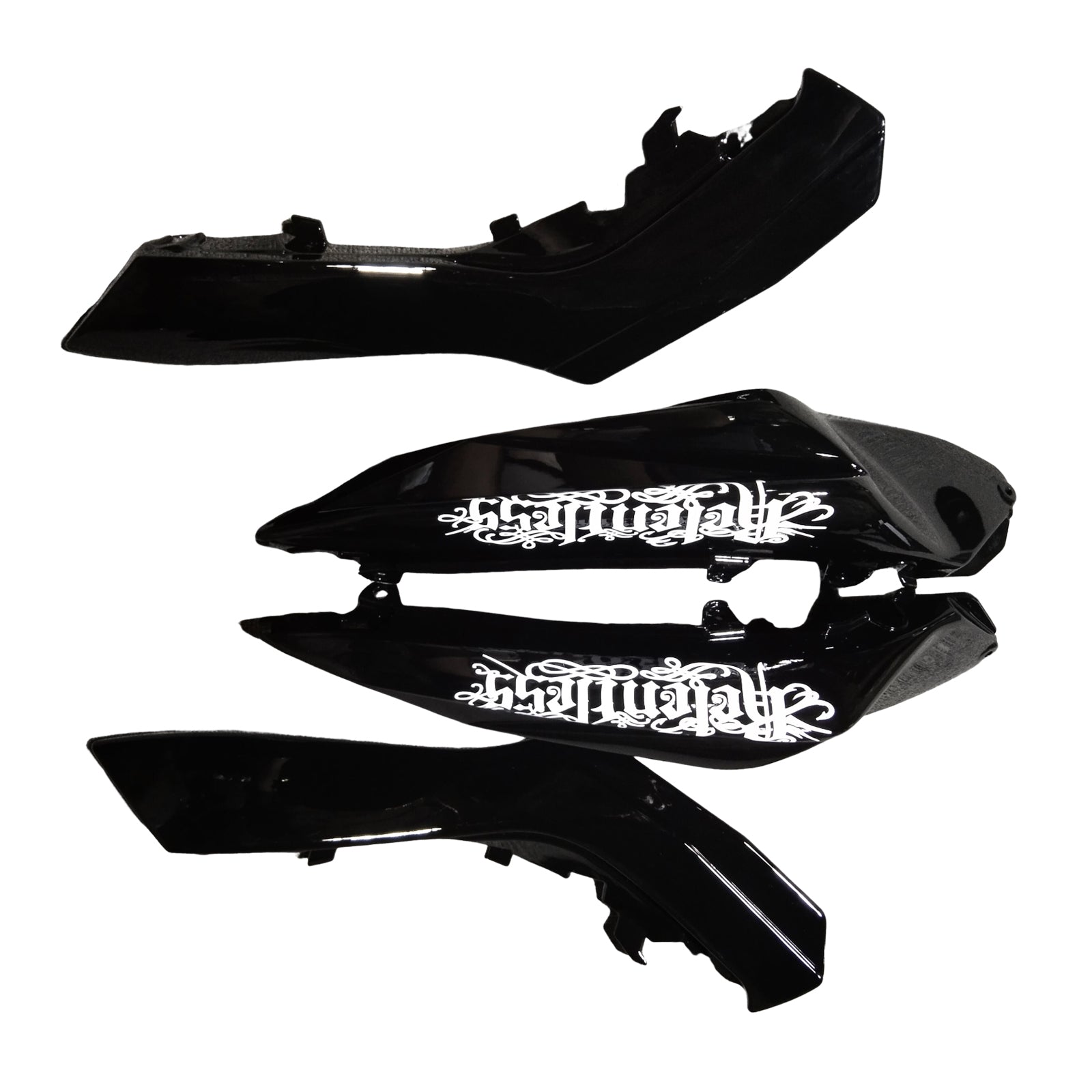 Amotopart 2012-2016 Kawasaki Ninja 650 Black White Fairing Kit