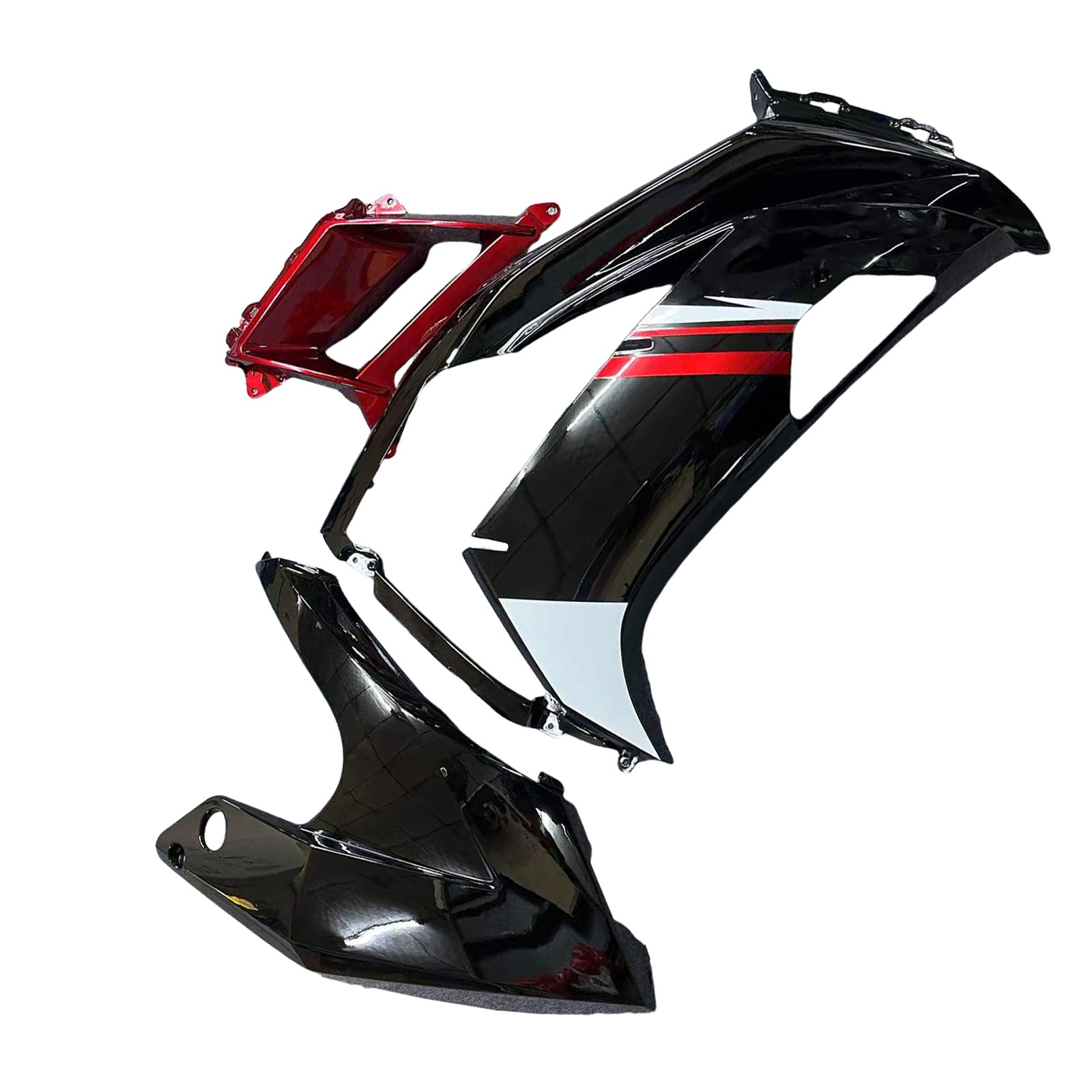 Amotopart 2012-2016 Kawasaki Ninja 650 Bright Red Black Fairing Kit