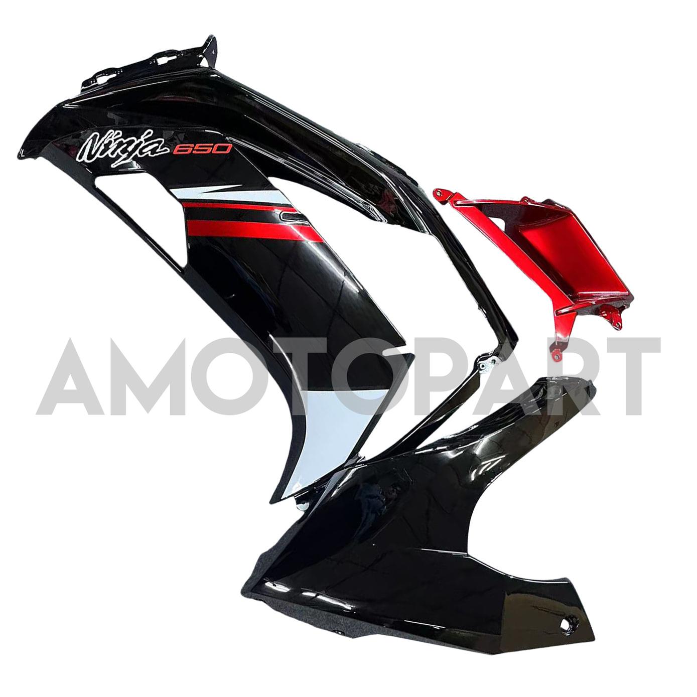 Amotopart 2012-2016 Kawasaki Ninja 650 Kit de carenado rojo brillante negro