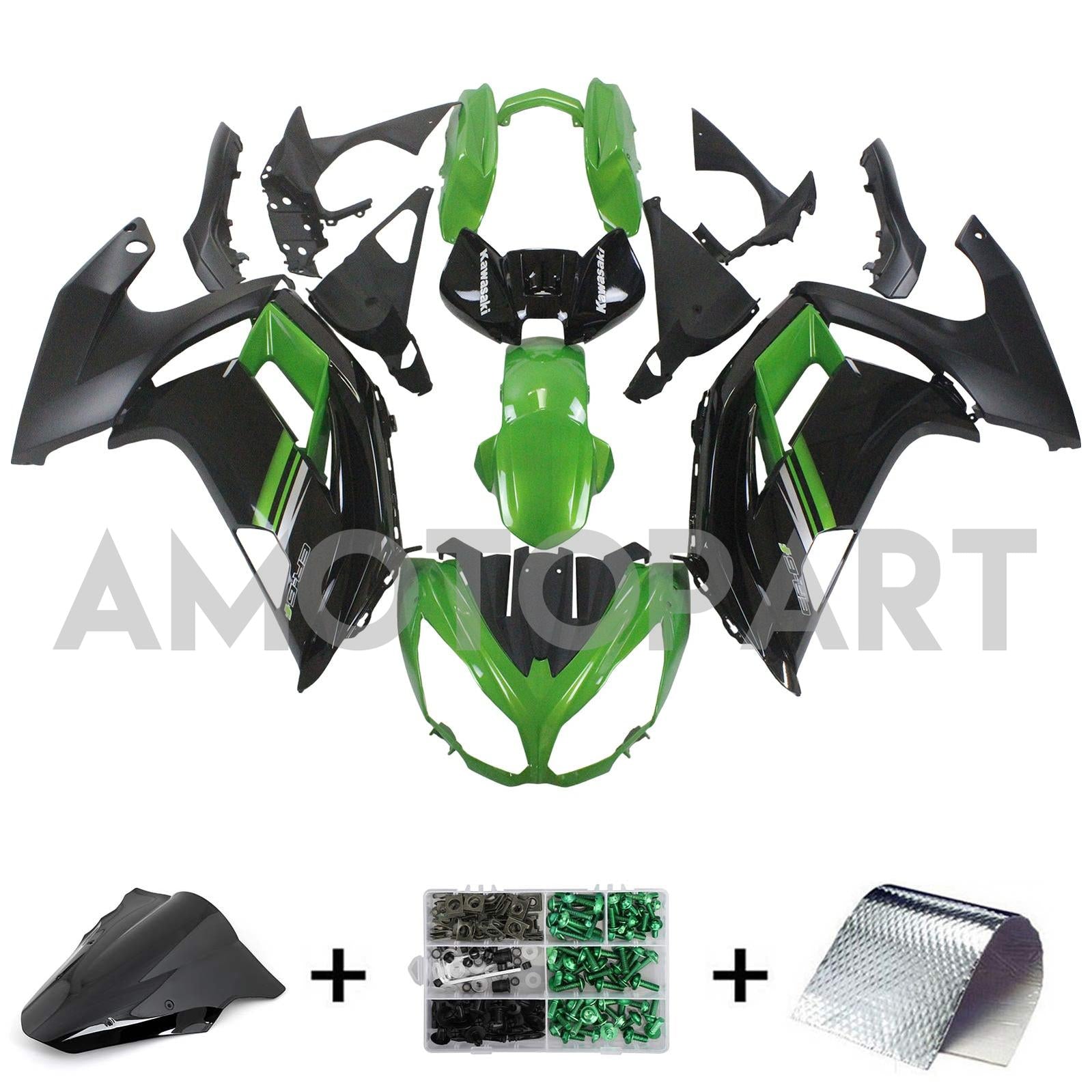 AMOTOPT 2012-2016 KAWASAKI NINJA 650 BLACK BRIGH BRILHA