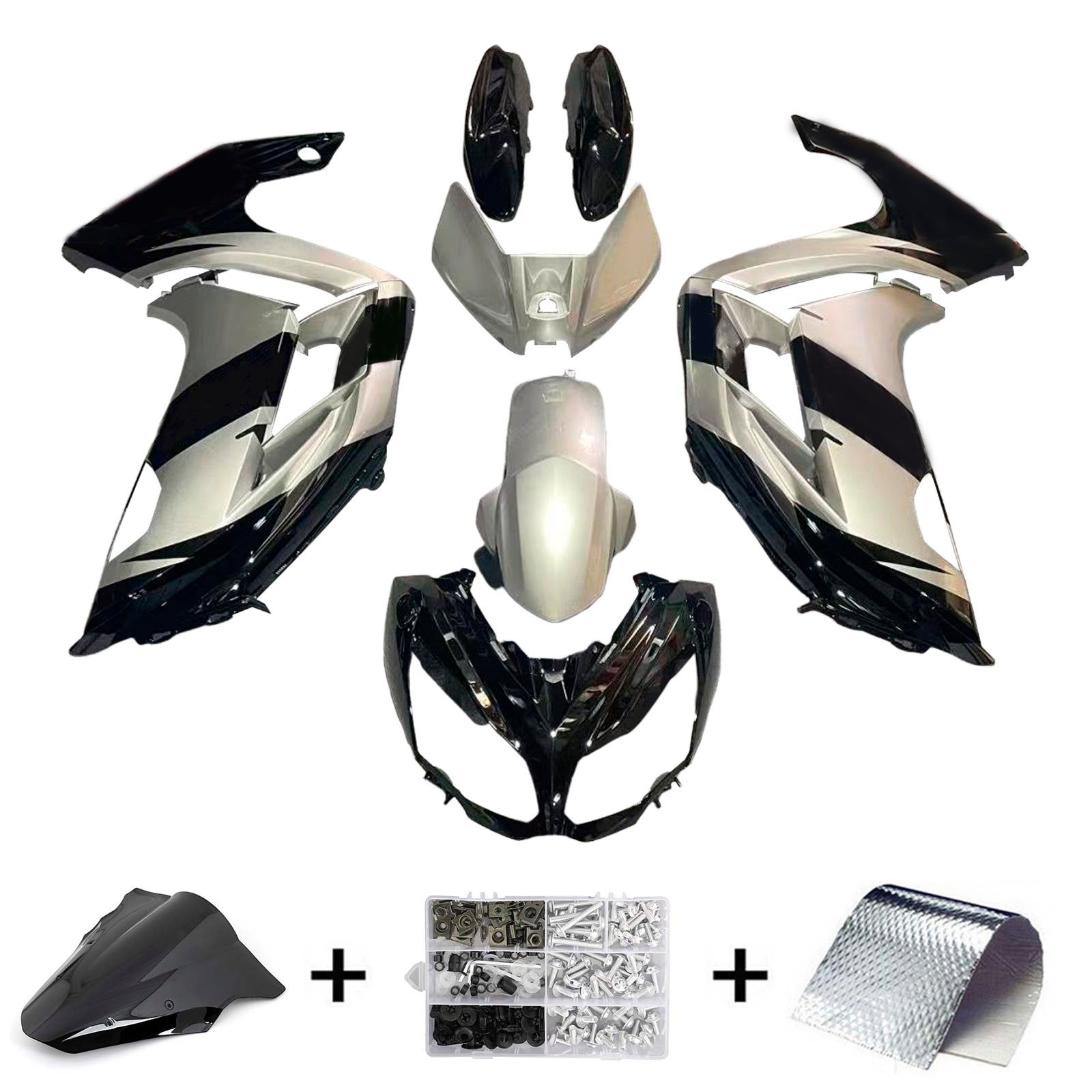 Amotopart 2012-2016 Kawasaki Ninja 650 Sliver Fairing Kit