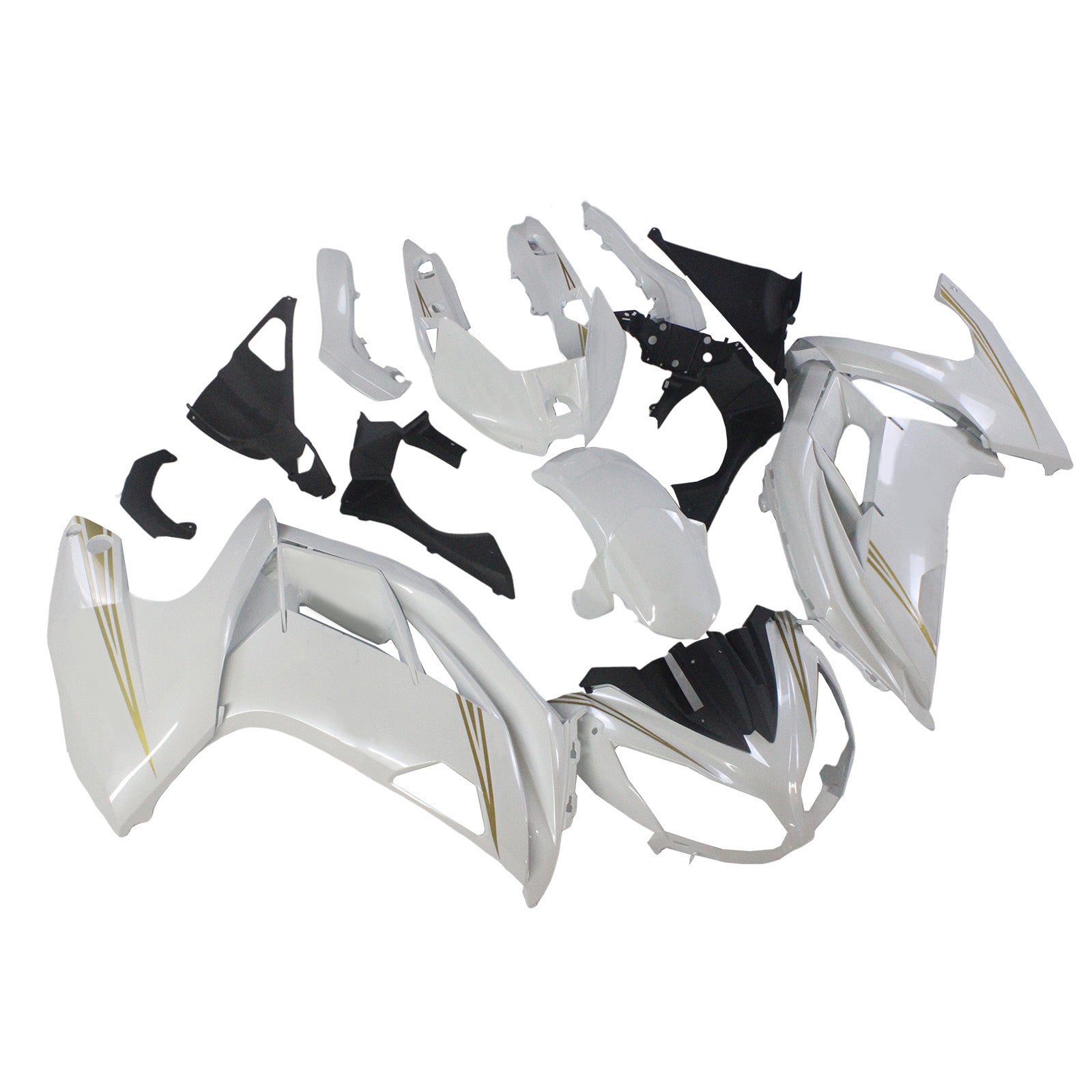 Amotopart 2012-2016 Kawasaki Ninja 650 White Fairing Kit