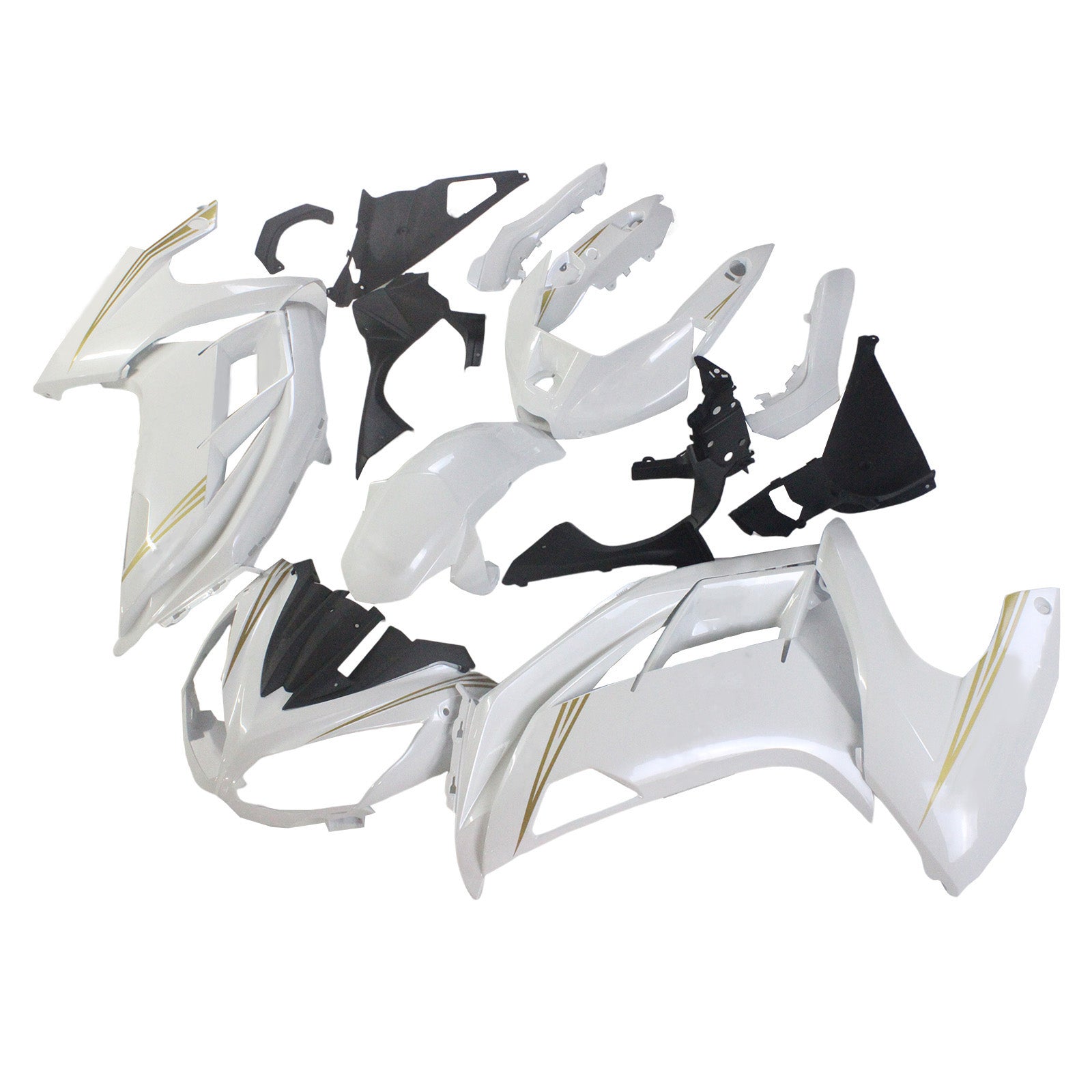 Amotopart 2012-2016 Kawasaki Ninja 650 White Fairing Kit