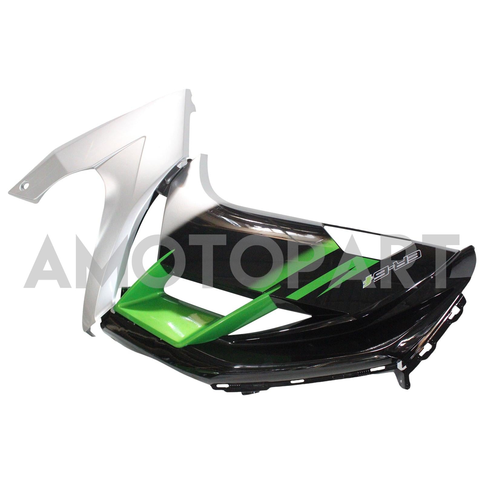 Amotopart 2012-2016 Kawasaki Ninja 650 Green Black Sliver Fairing Kit