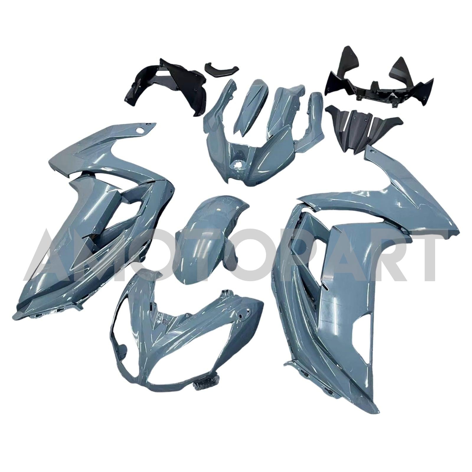 Amotopart 2012-2016 Kawasaki ER6F/Ninja650 Black Grey Dehnung Kit