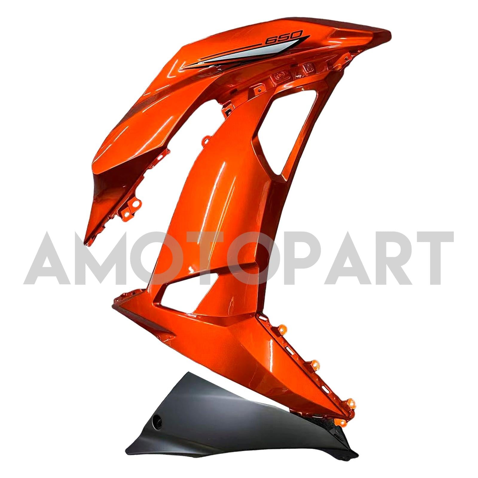 Amotopart Kawasaki ER6F/Ninja650R 2017-2019 Kit de carenado naranja oscuro brillante