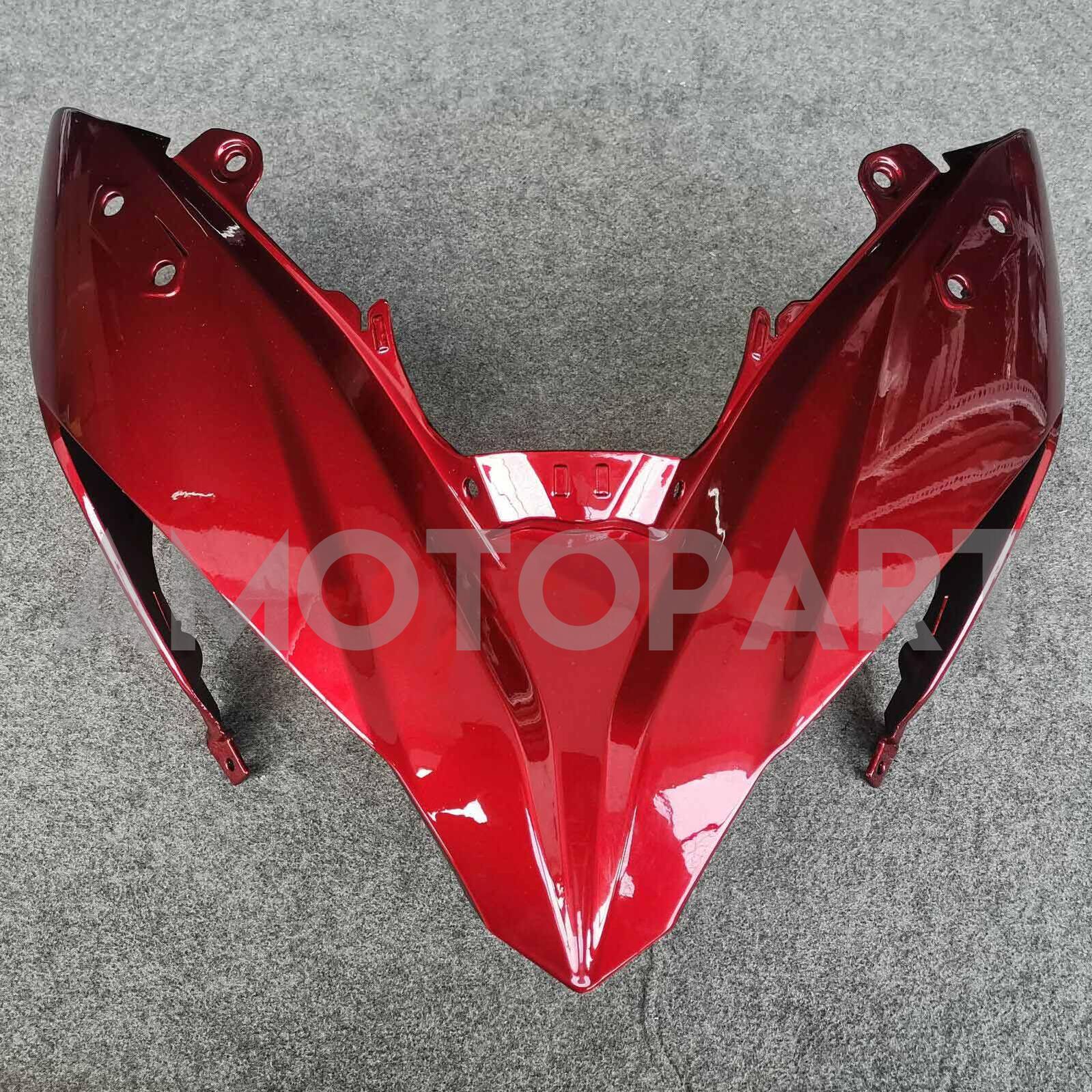 Amotopart Kawasaki ER6F/Ninja650R 2017-2019 Kit de carenado rojo y negro