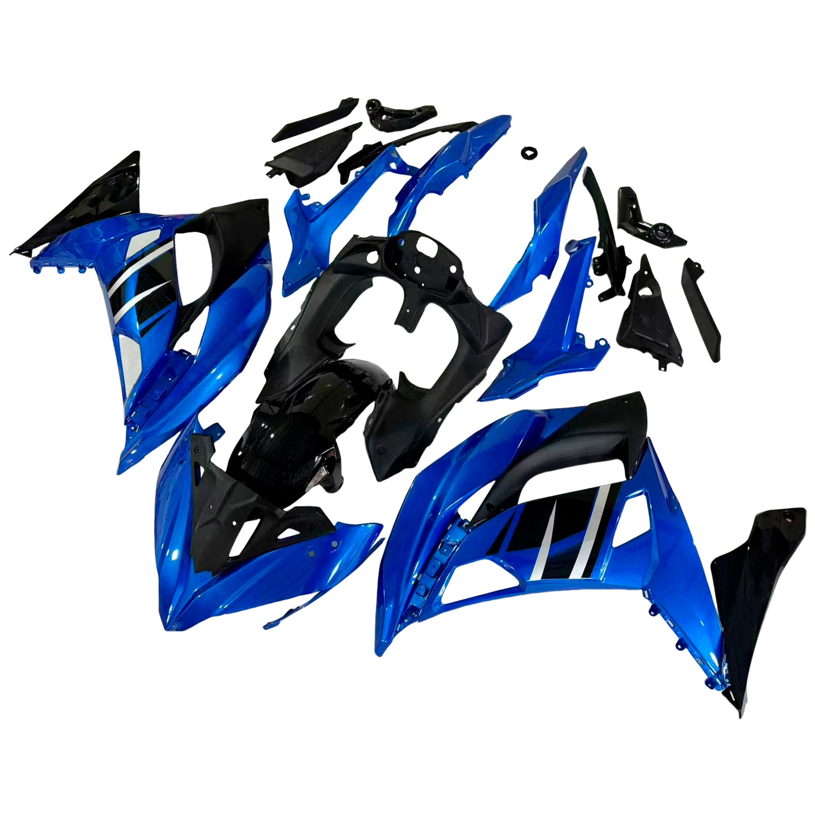 AMOTOPART KAWASAKI ER6F/NINJA650R 2017-2019 Glossy Blue Fairing Kit