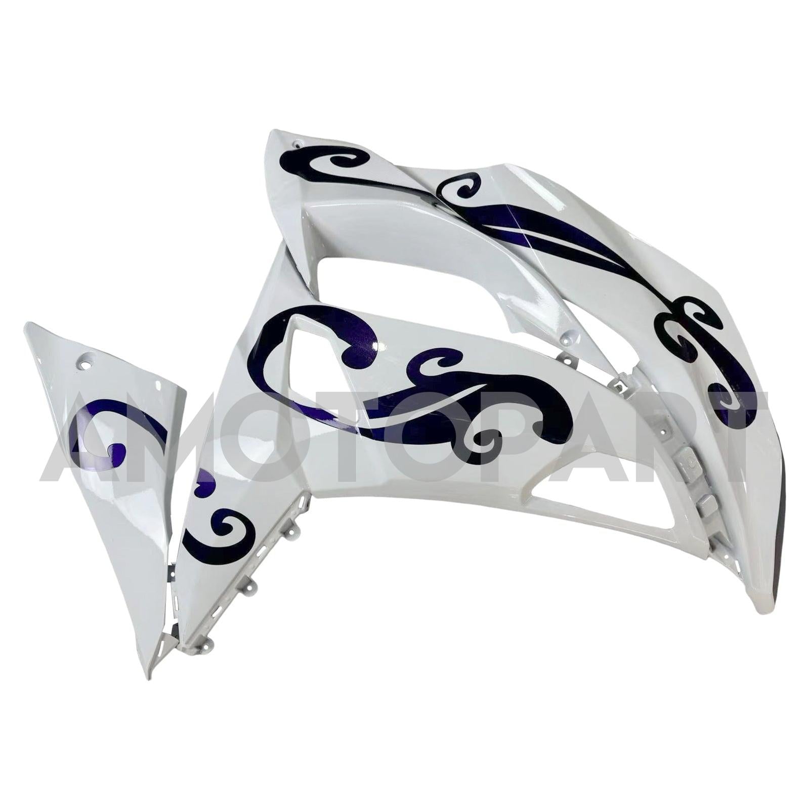 AMOTOPART KAWASAKI ER6F/NINJA650R 2017-2019 WIT & BLAUWE Fairing Kit