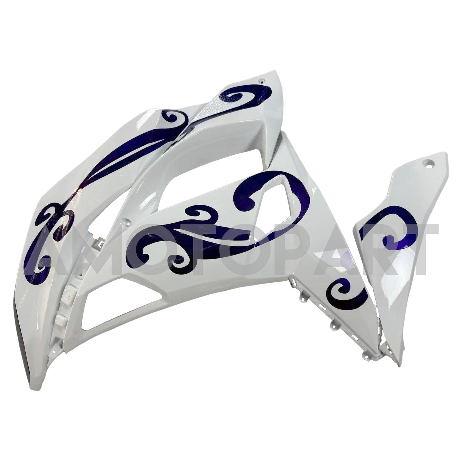 AMOTOPART KAWASAKI ER6F/NINJA650R 2017-2019 WIT & BLAUWE Fairing Kit