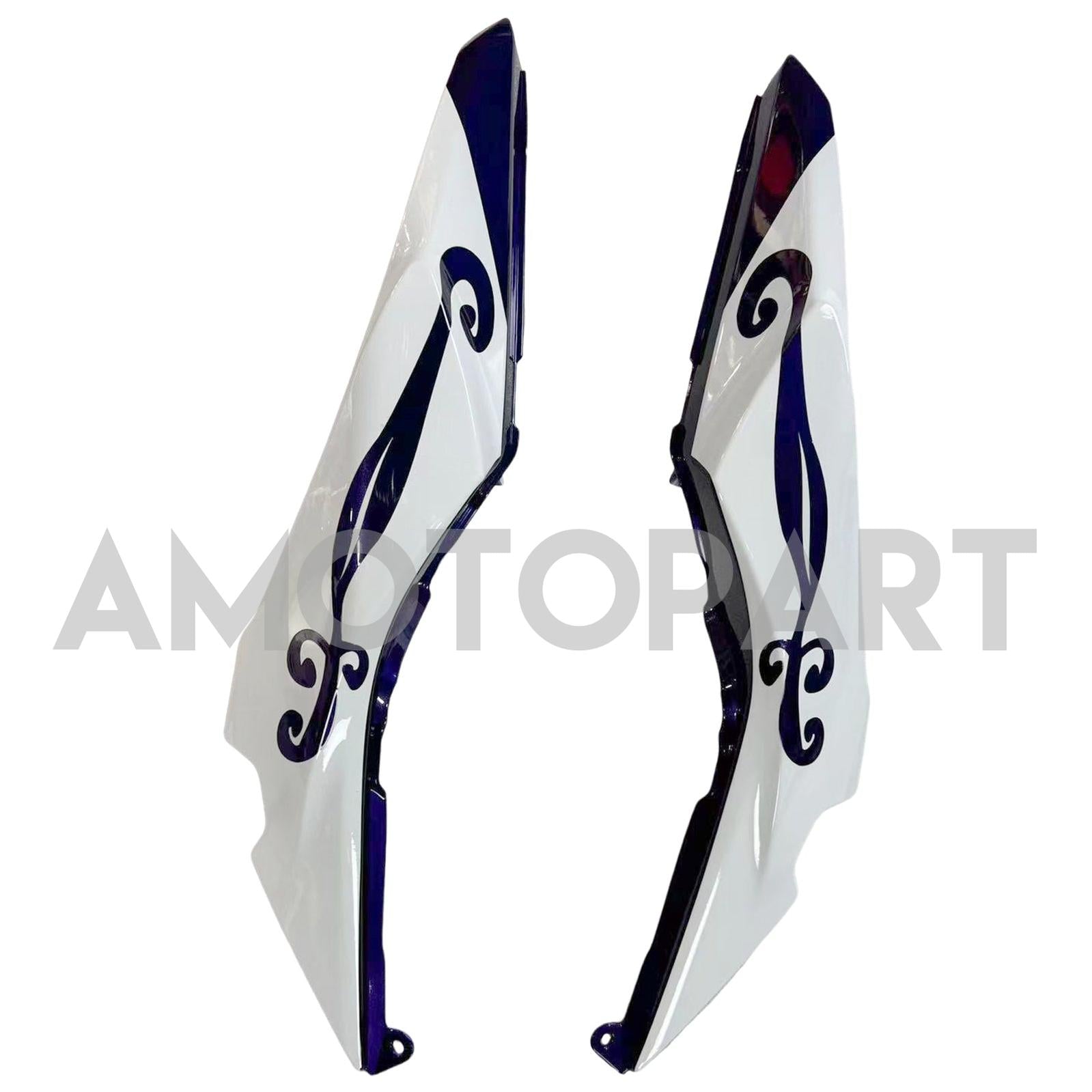 AMOTOPART KAWASAKI ER6F/NINJA650R 2017-2019 WIT & BLAUWE Fairing Kit