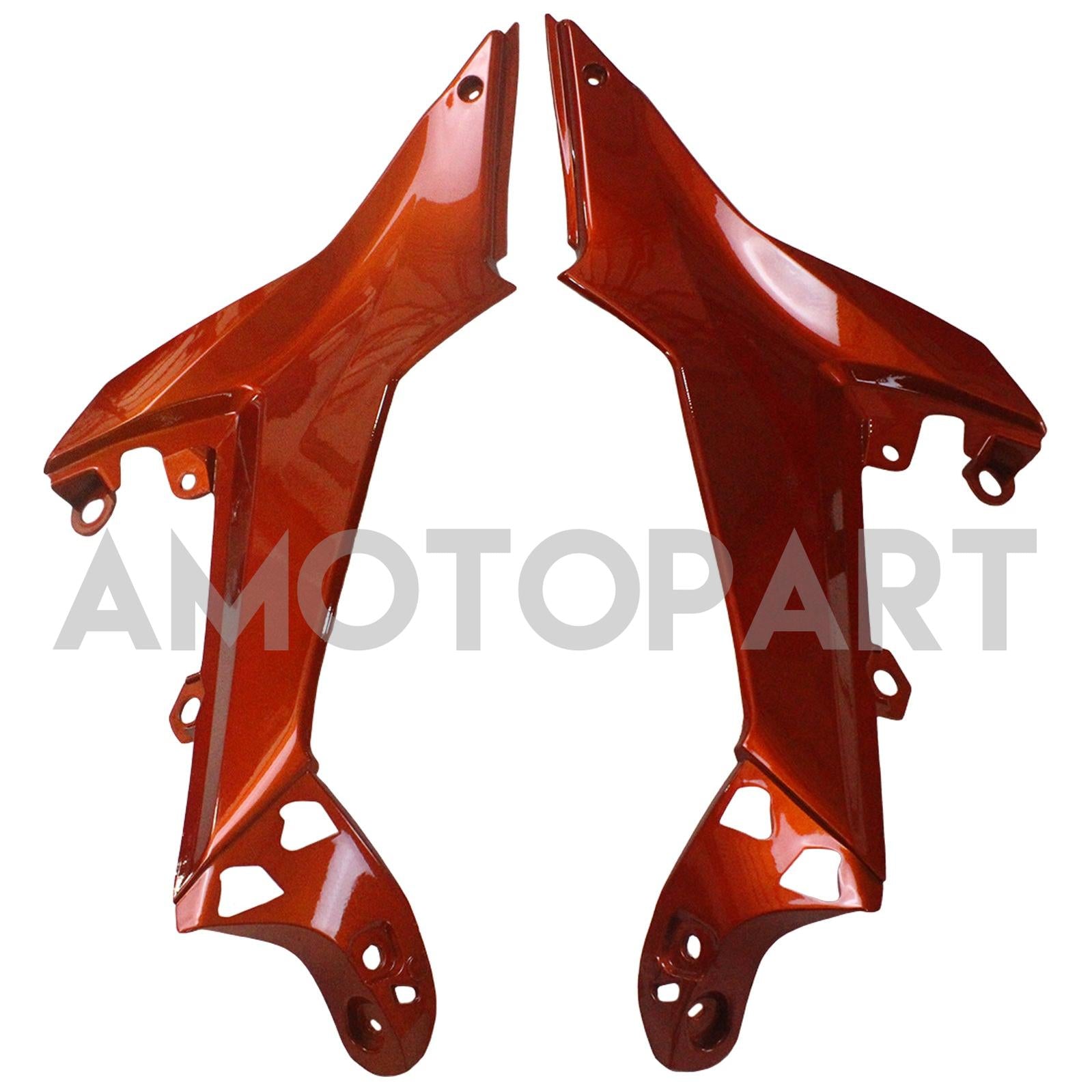 Amotopart Kawasaki ER6F/Ninja650R 2017-2019 Kit de carenado naranja brillante