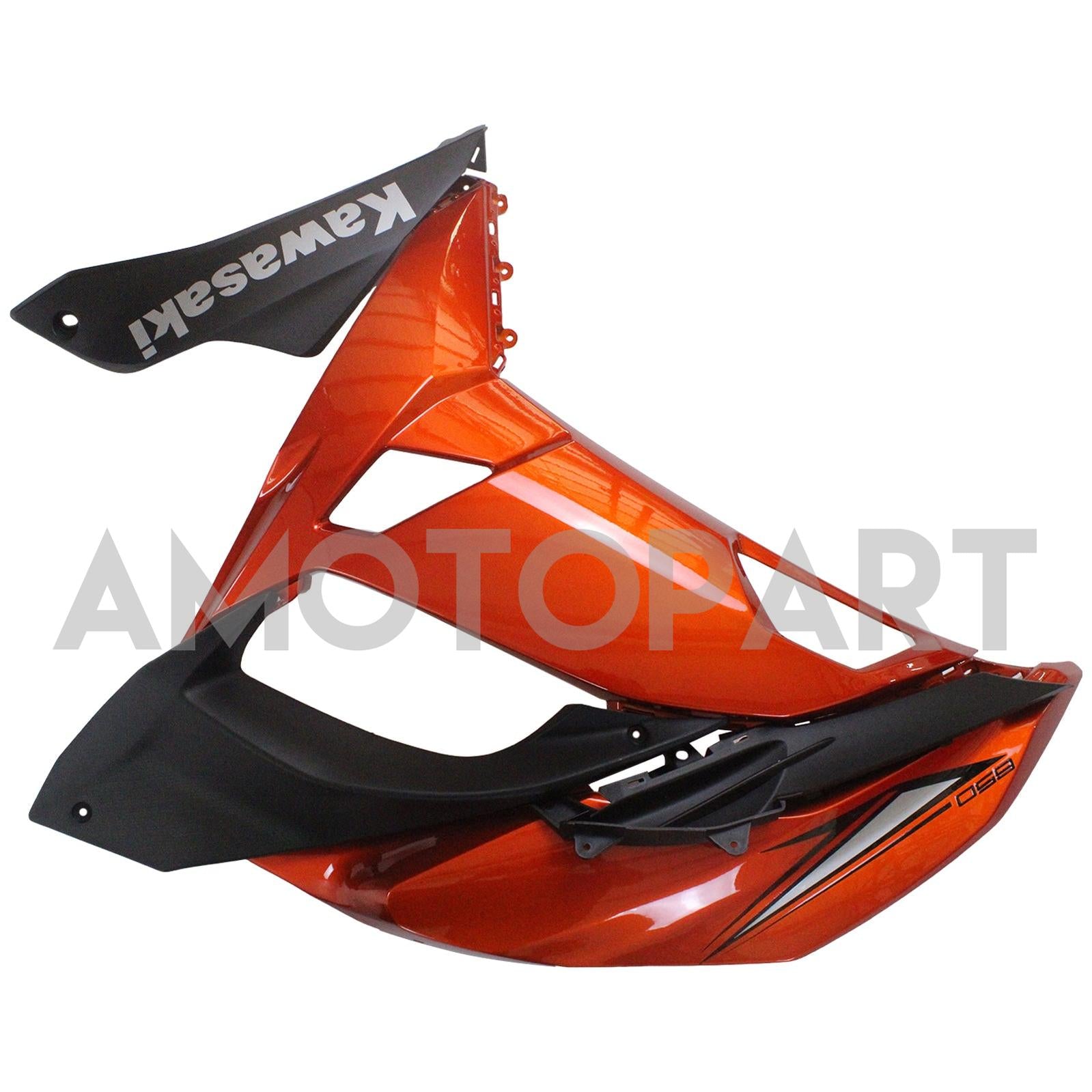 Amotopart Kawasaki ER6F/Ninja650R 2017-2019 Kit de carenado naranja brillante