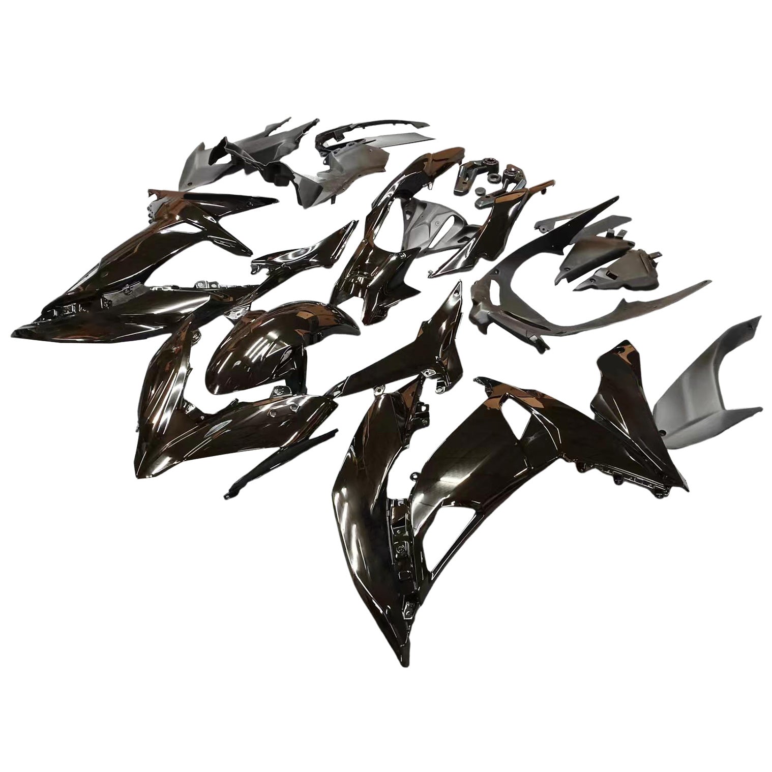 Amotopart 2017-2019 Kawasaki ER6F/NINJA650R Black Style2 Zestaw owiewki