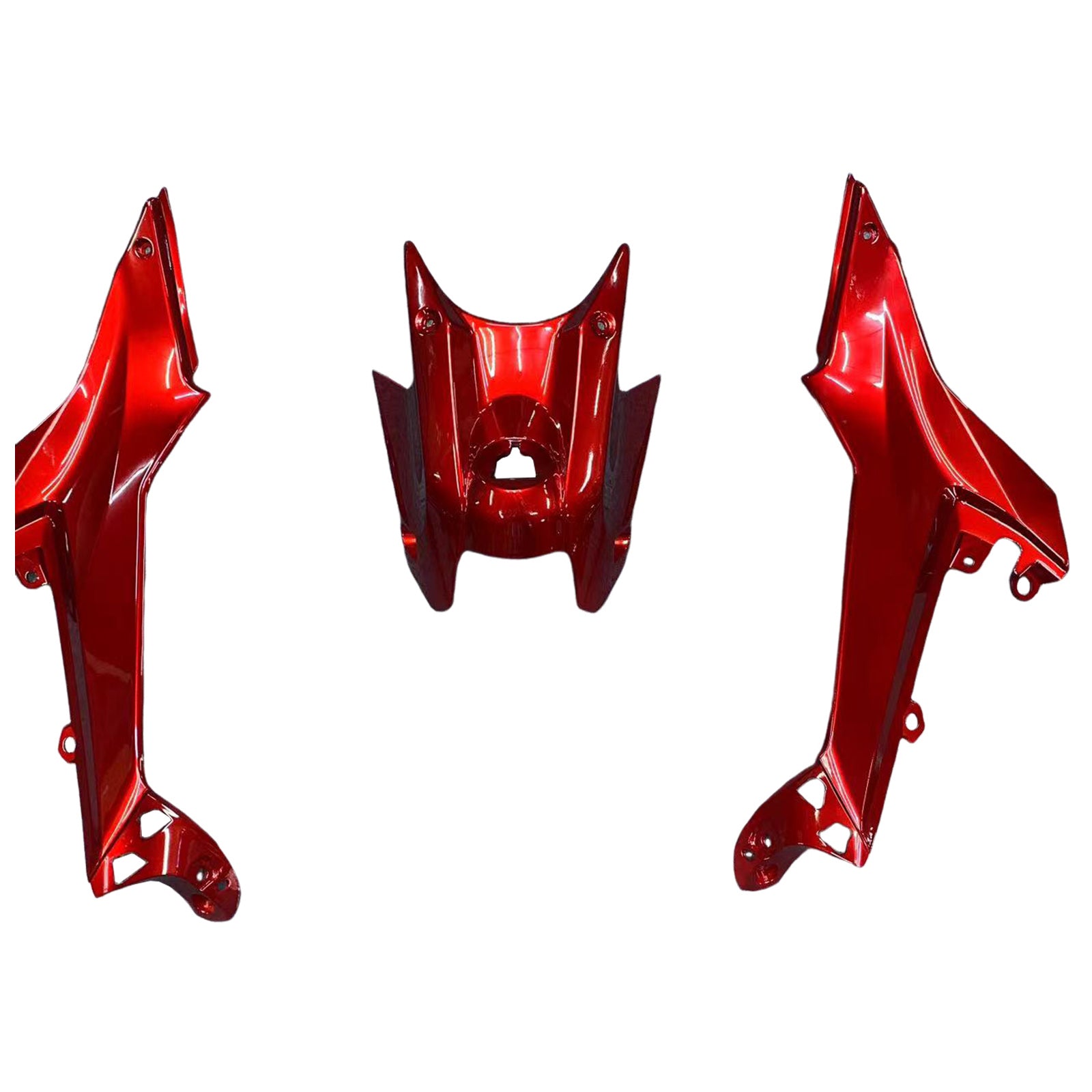 Amotopart 2017–2019 Kawasaki ER6F/Ninja650R Verkleidungsset in glänzendem Rot