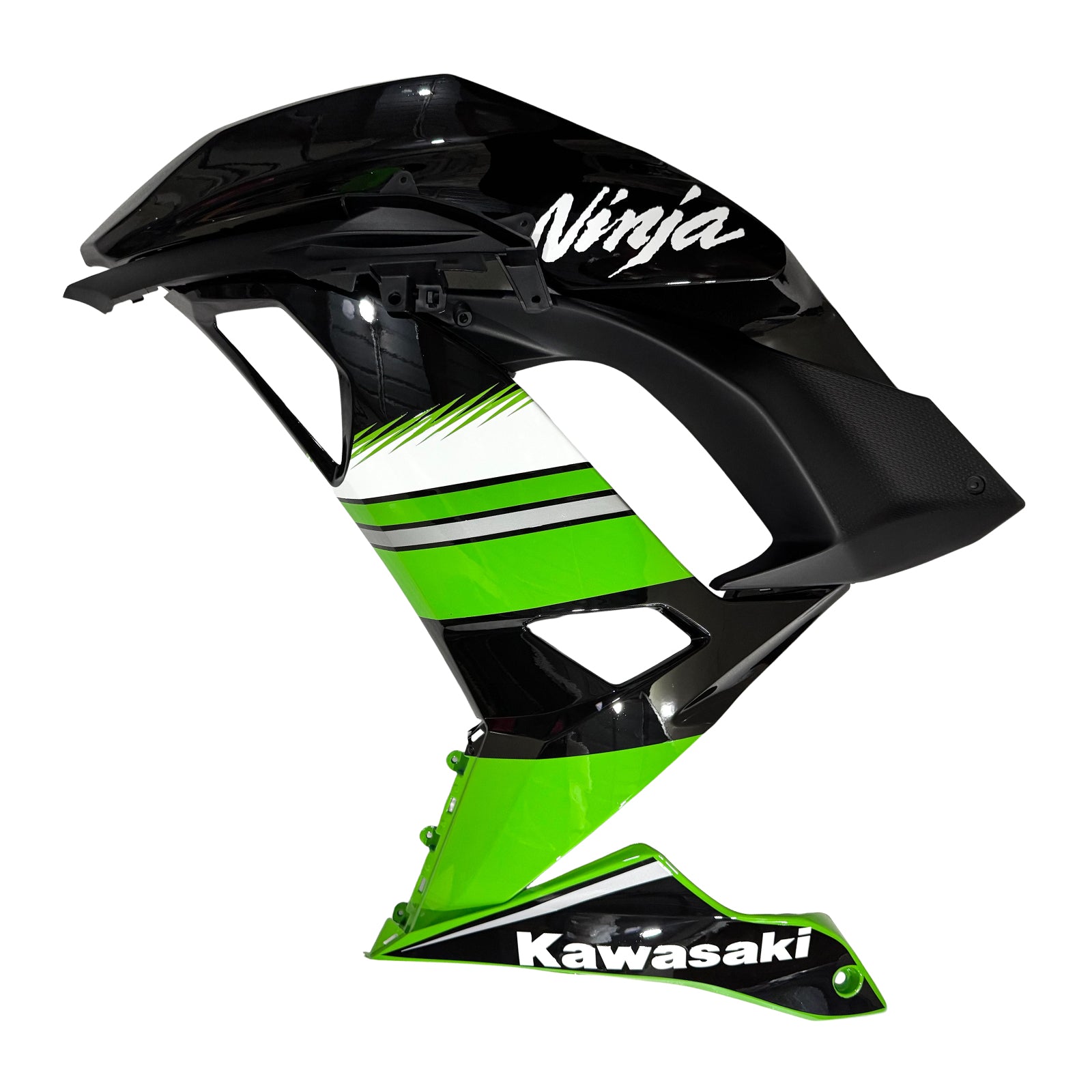 Amotopart 2017-2019 Kawasaki ER6F/Ninja650R Black&Green Style2 Fairing Kit