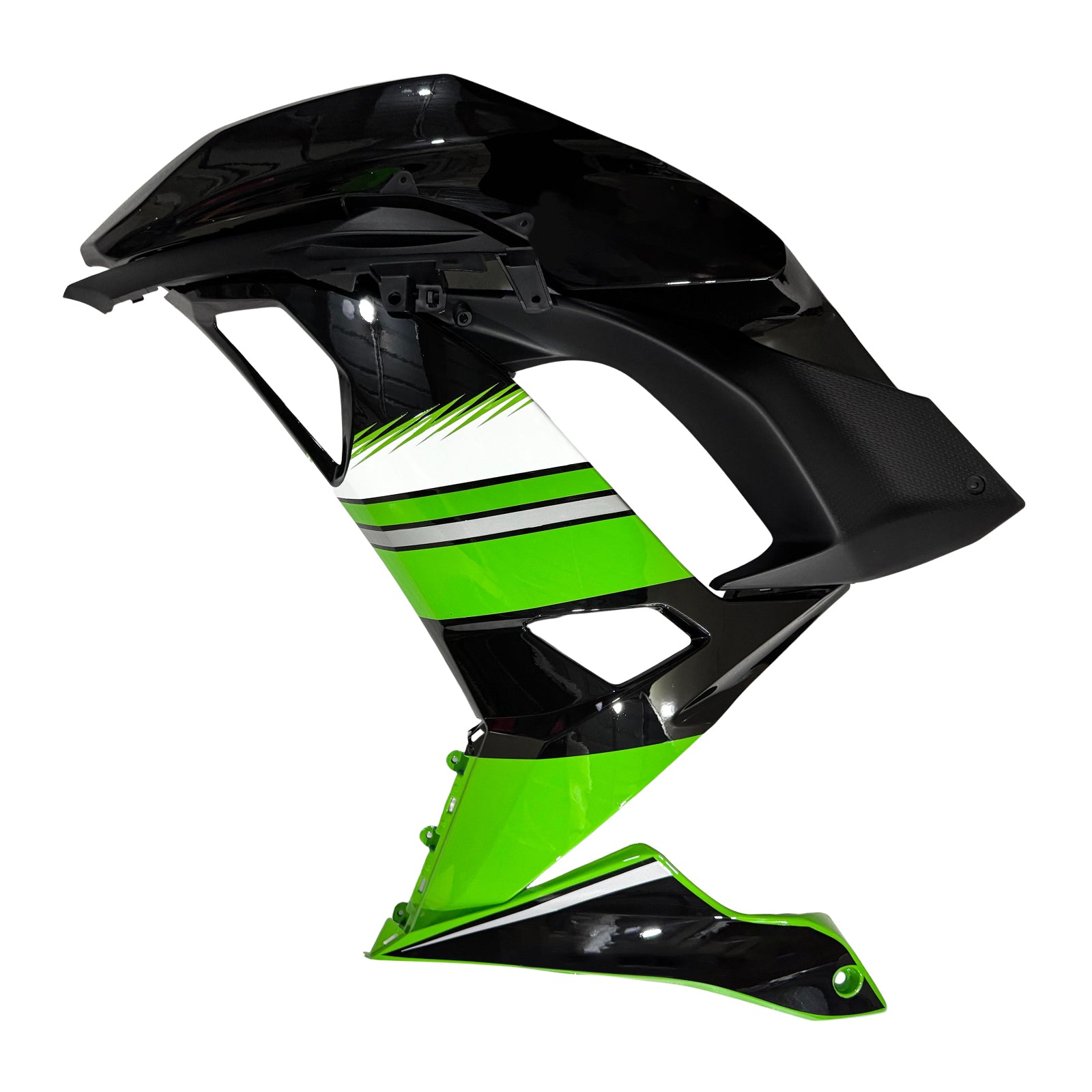 Amotopart 2017-2019 Kawasaki ER6F/Ninja650R Black&Green Style2 Fairing Kit