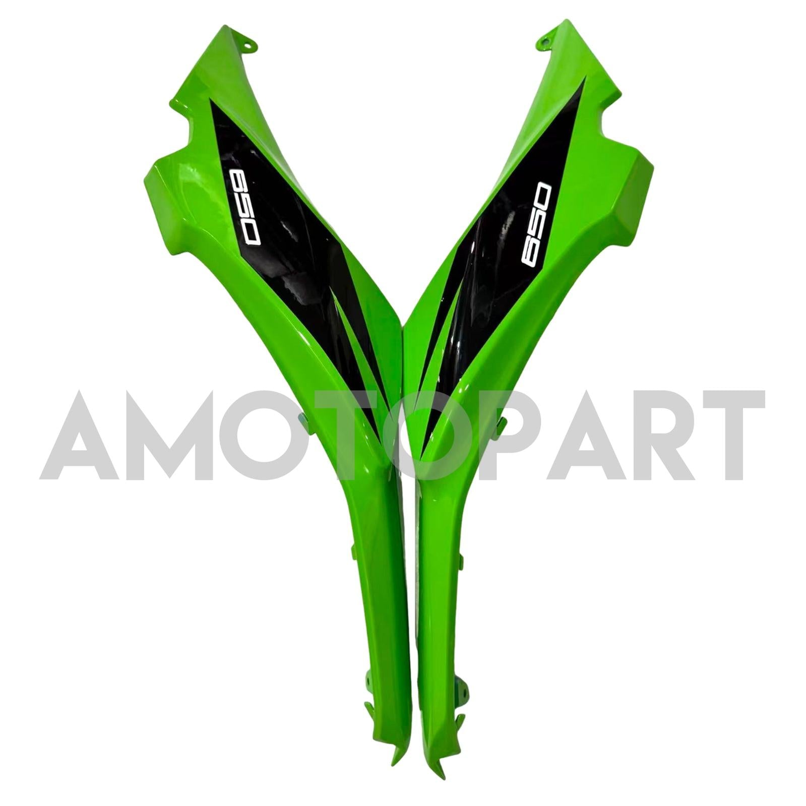 Amotopart 2017-2019 Kawasaki ER6F/Ninja 650R Kit de carenado Style2 negro y verde