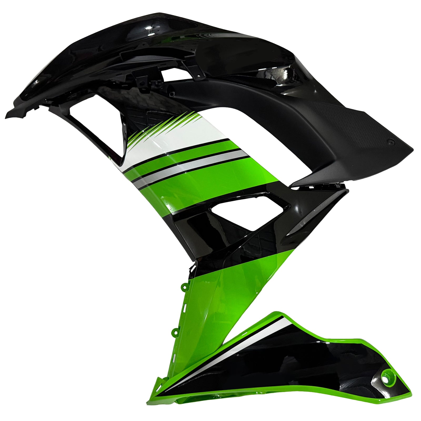 Amotopart 2017-2019 Kawasaki ER6F/Ninja650R Black&Green Style2 Fairing Kit