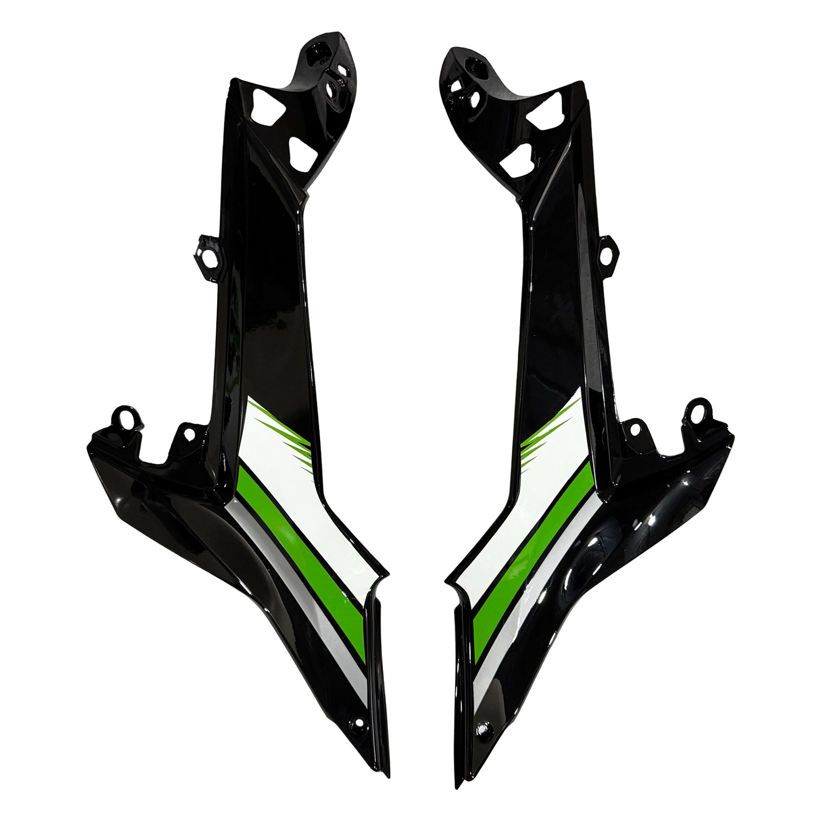 Amotopart 2017-2019 Kawasaki ER6F/Ninja650R Black&Green Style2 Fairing Kit