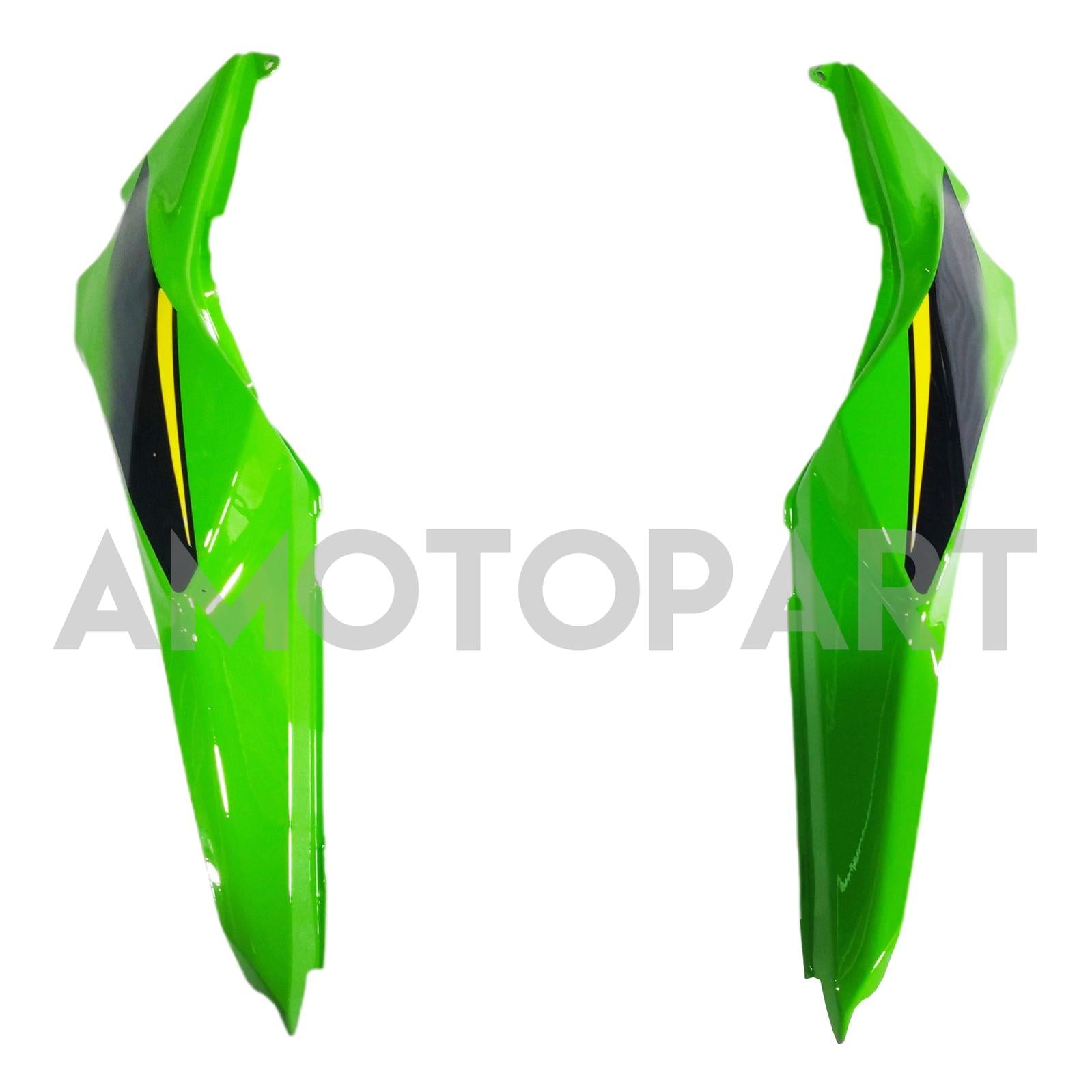 Amotopart 2017-2019 Kawasaki ER6F/Ninja650R Black&Green Style1 Fairing Kit
