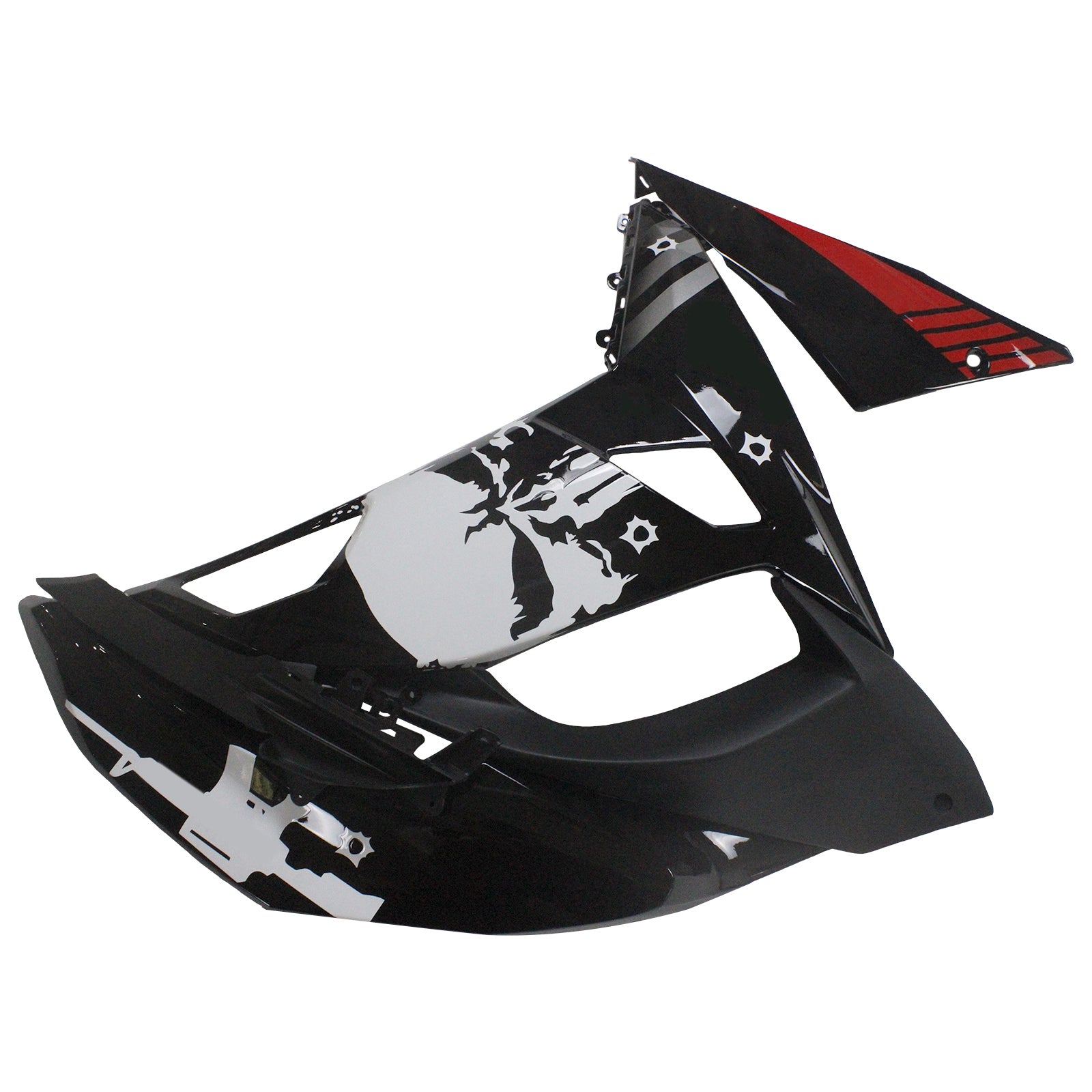 Amotopart 2017-2019 Kawasaki ER6F/Ninja650R Black with Skull Fairing Kit