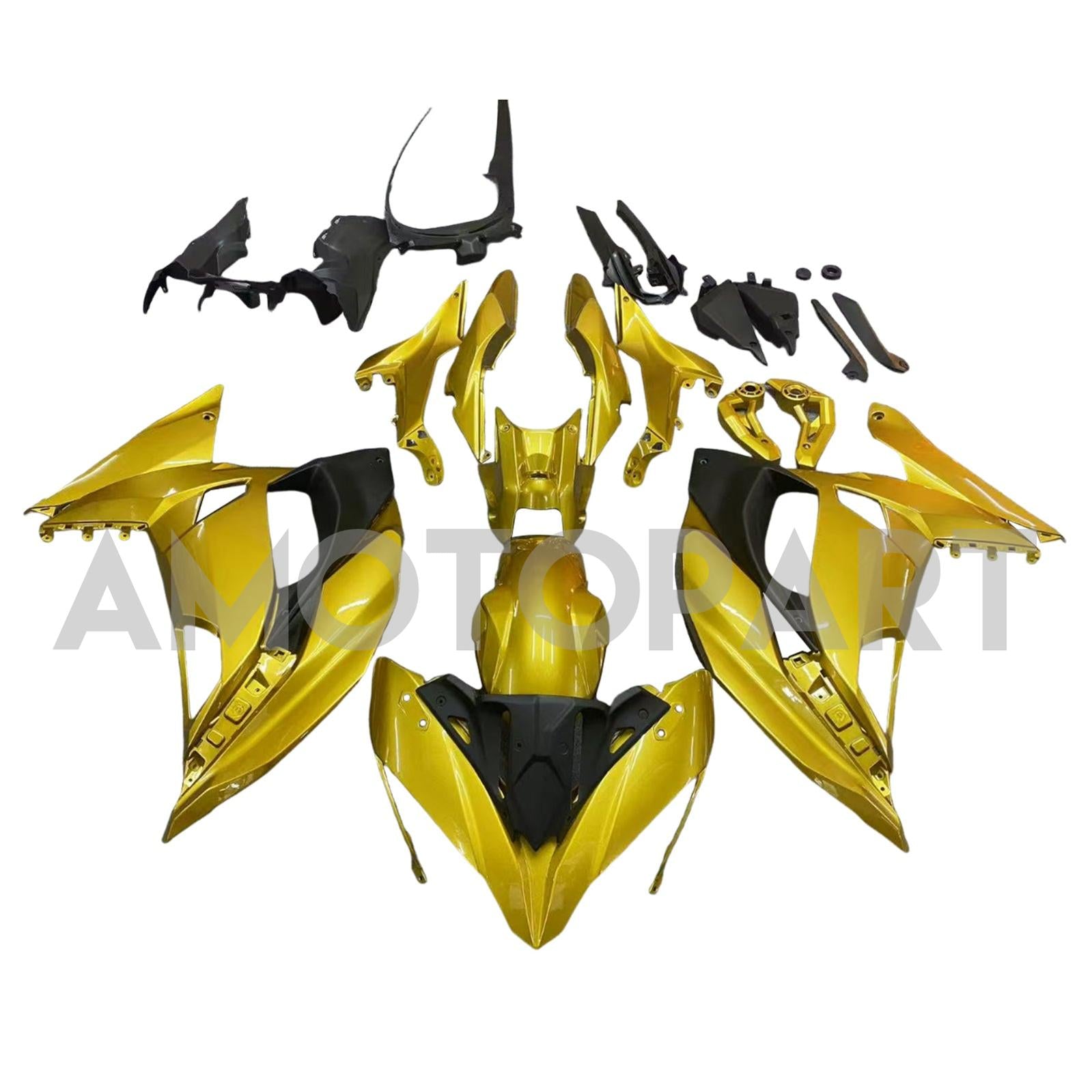 Amotopart 2017-2019 Kawasaki ER6F/Ninja 650R Kit de carenado de golf