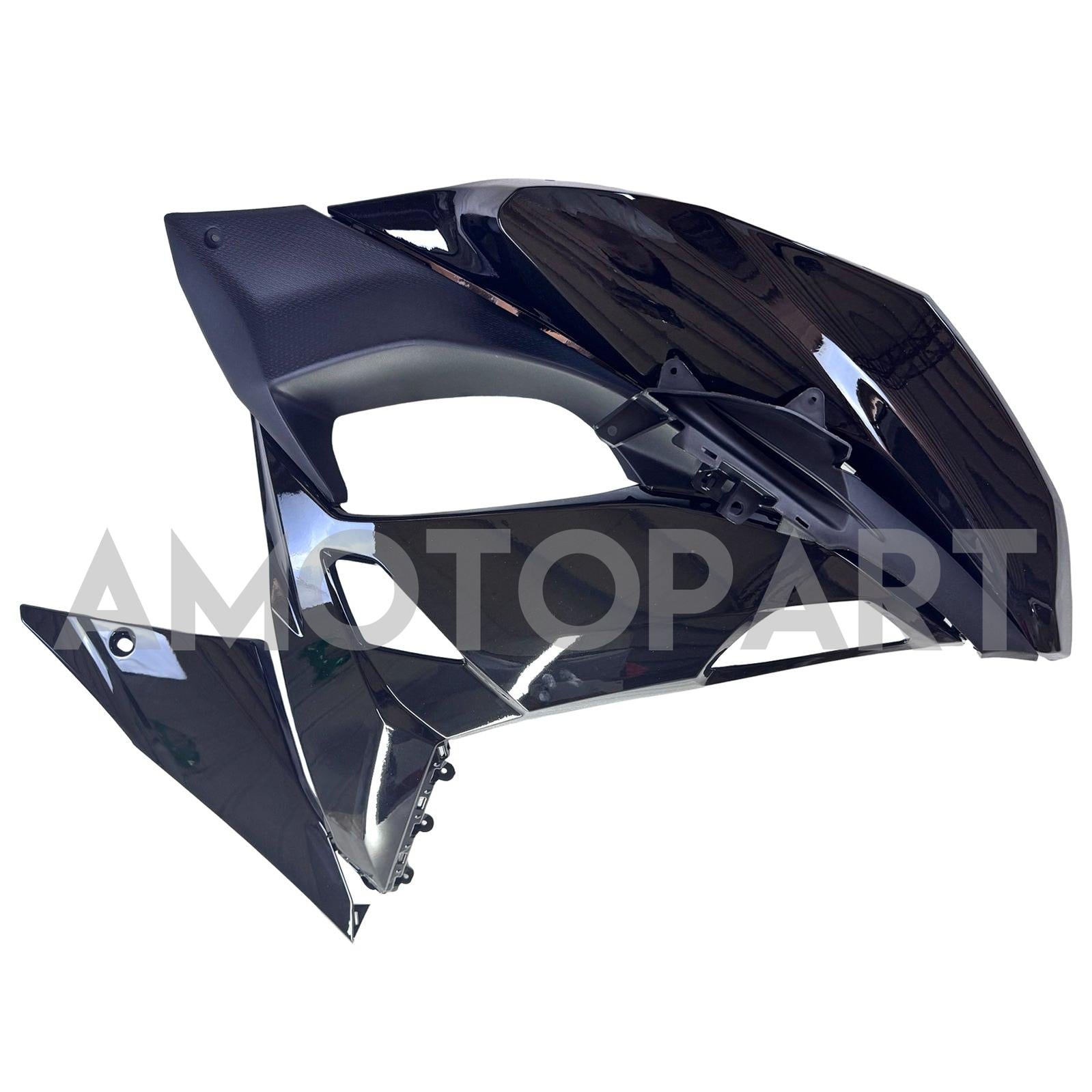 Amotopart 2017-2019 Kawasaki Ninja 650R ER6F Black Light Blue Fairing Kit