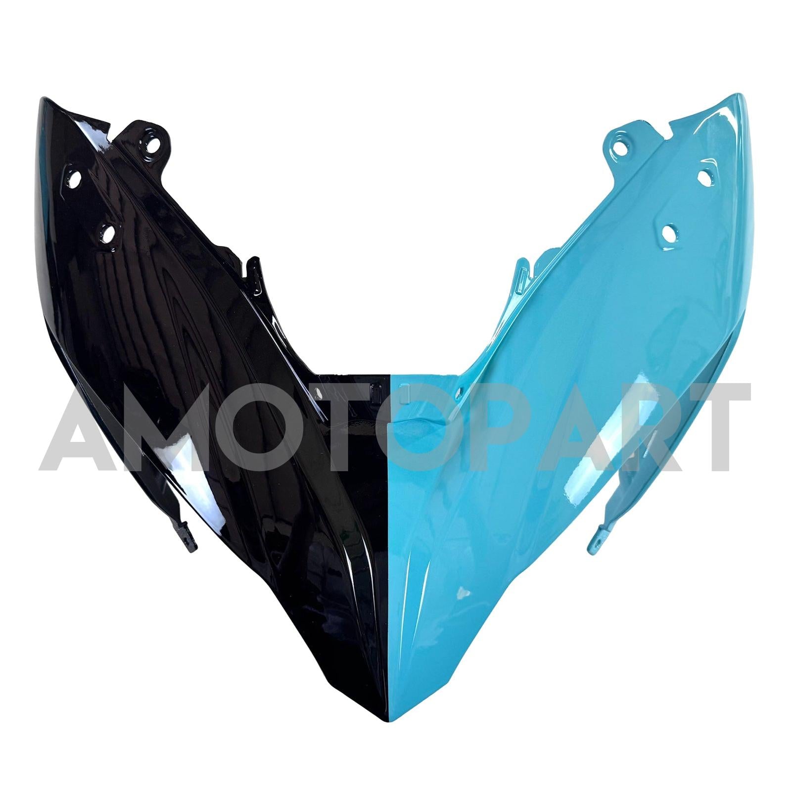 Amotopart 2017-2019 Kawasaki Ninja 650R ER6F Black Light Blue Fairing Kit