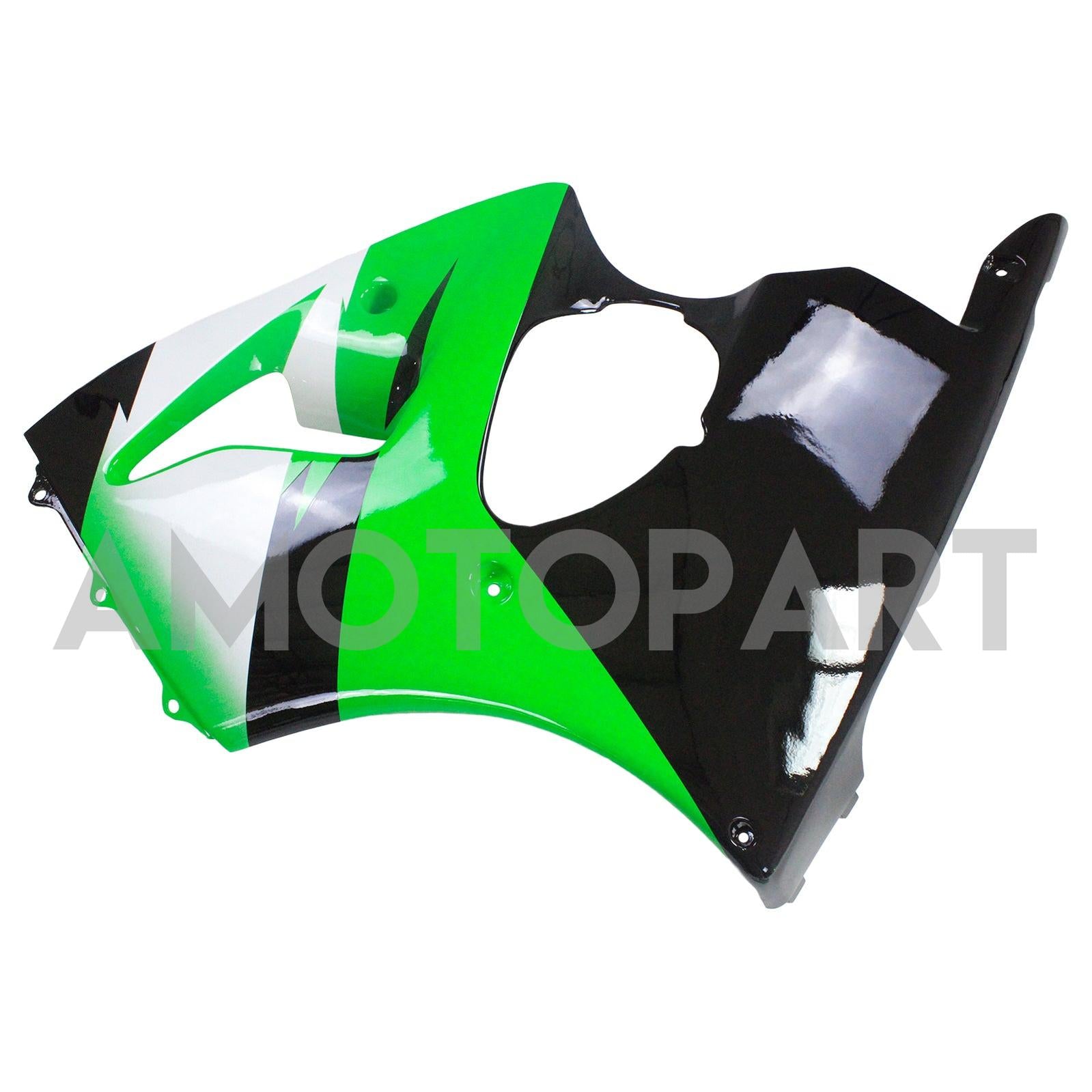 Amotopart Kawasaki ZX6R 1998-1999 Kit de carenagem preta verde
