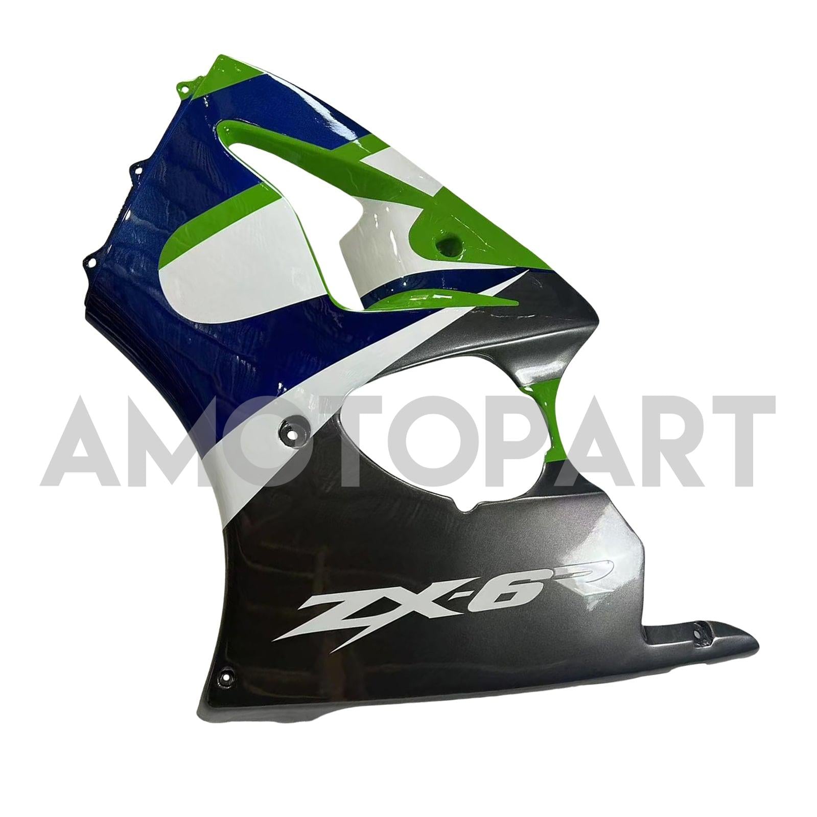 Amotopart 1998-1999 Kawasaki ZX6R Green & Black Styl3 Failing Kit