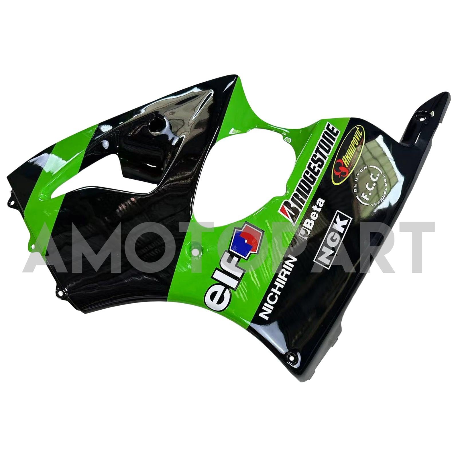 Amotopart 1998-1999 Kawasaki ZX6R Green&Black Style2 Fairing Kit