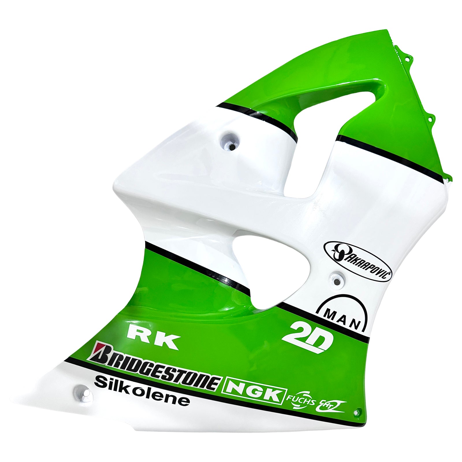 Amotopart 1998-1999 Kawasaki Zx6r White Green Reading Kit
