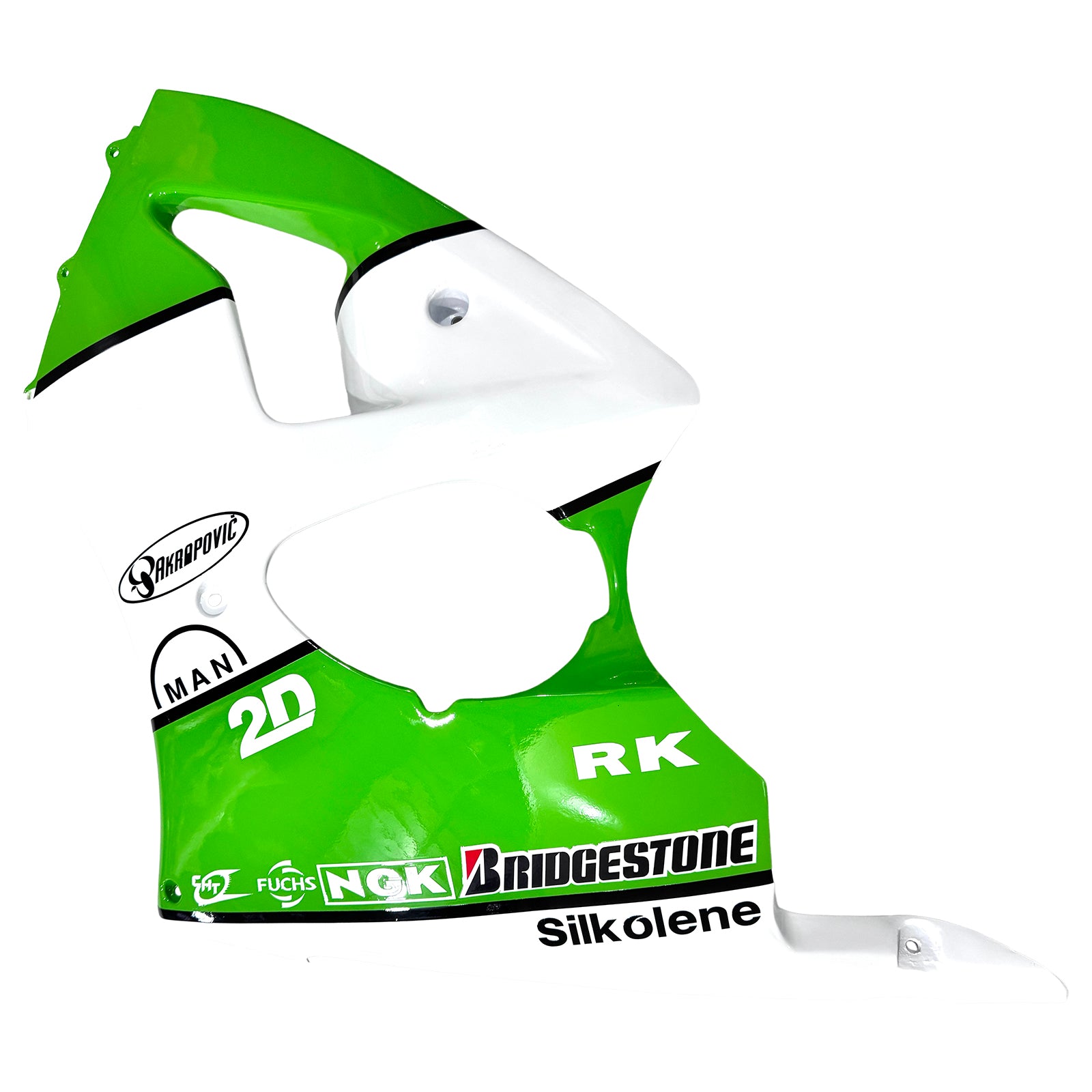 Amotopart 1998-1999 Kawasaki Zx6r White Green Reading Kit