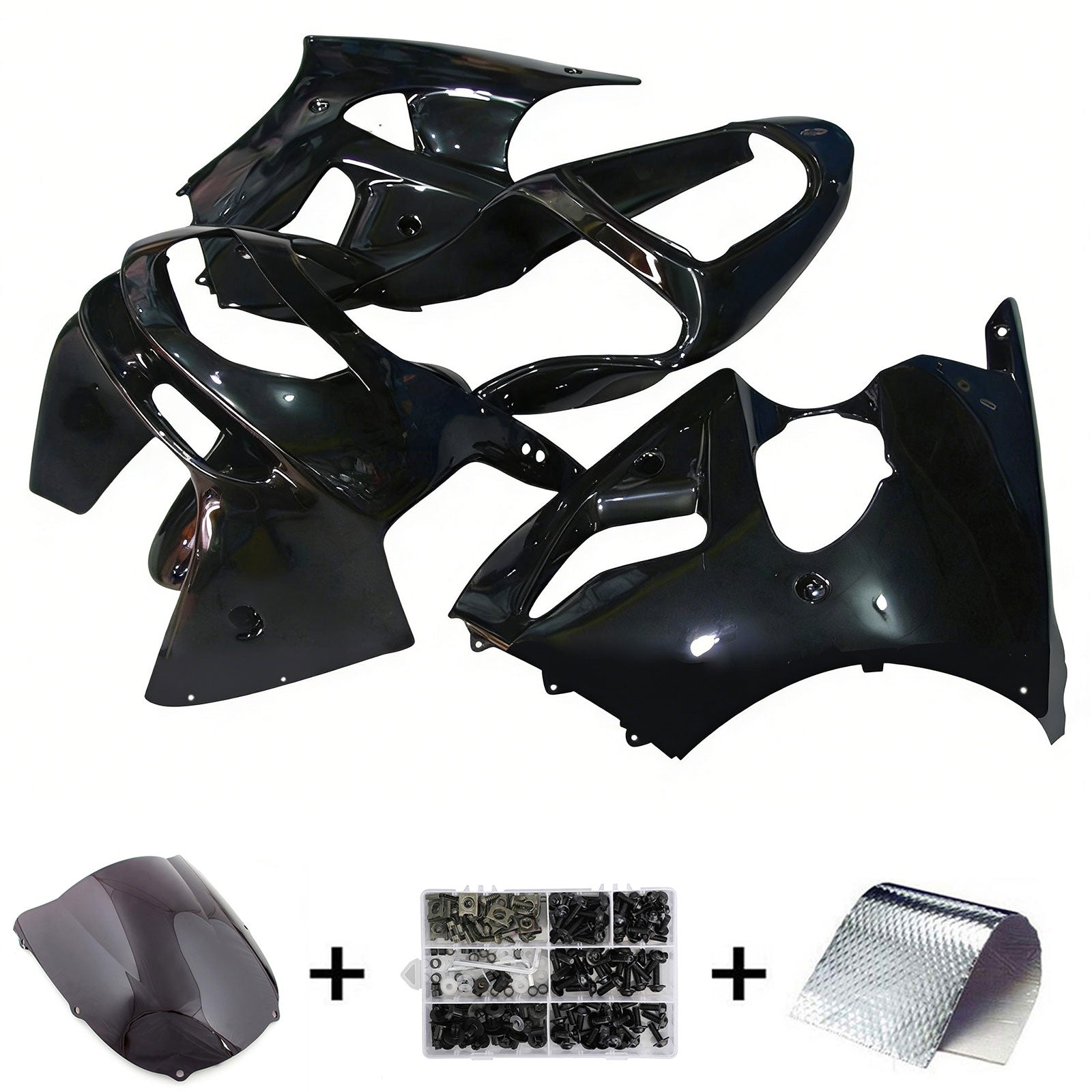 AMOTOPT 1998-1999 KAWASAKI ZX6R KIT DE FAILIZAÇÃO BLACK GLUSTY