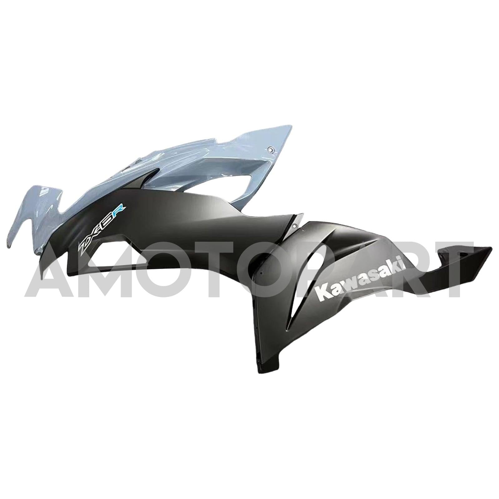 Amotopart Kawasaki ZX6R 2019-2023 Gray Black Fairing Kit