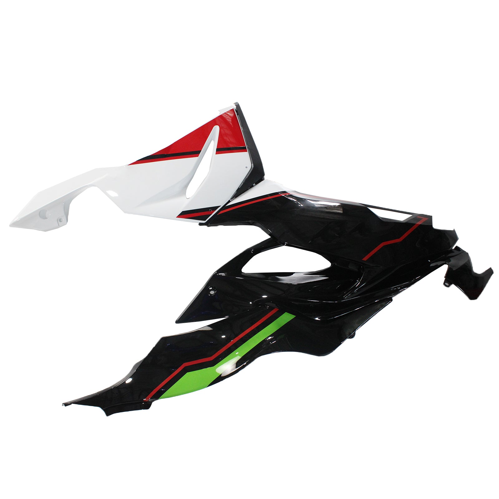 Amotopart Kawasaki ZX6R 2019-2023 Kit de carénage noir vert