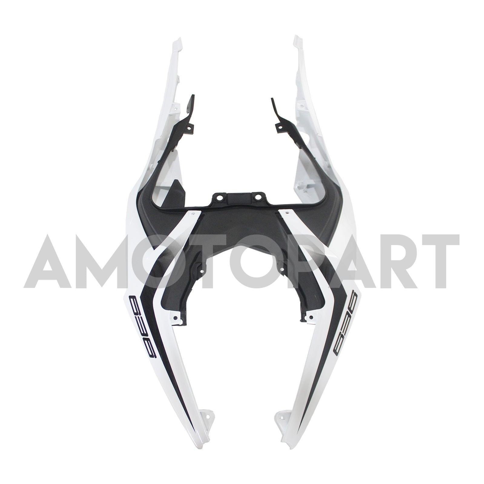 Amotopart 2019-2023 Kawasaki ZX6R White Gray Fairing Kit