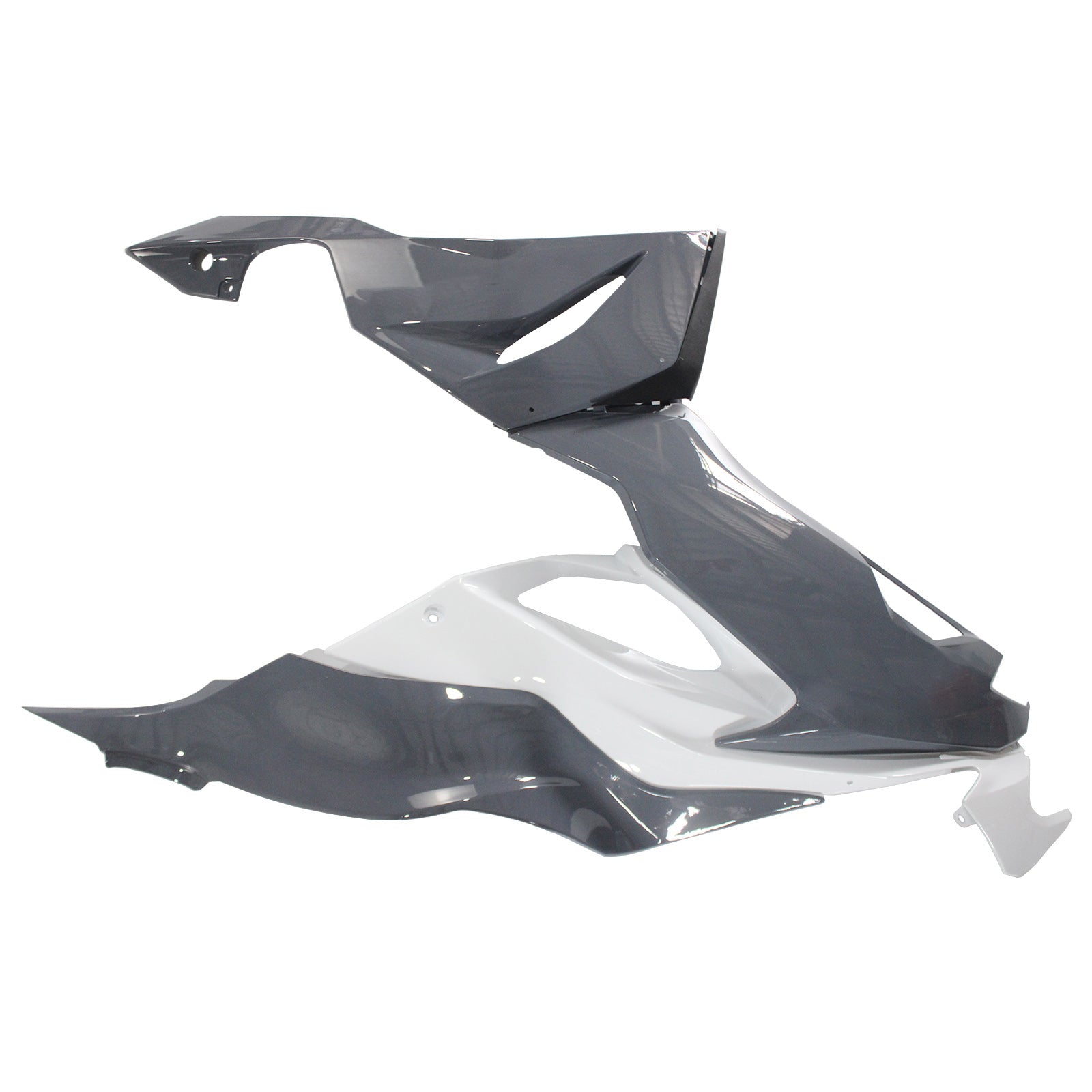 Amotopart 2019-2023 Kawasaki ZX6R White Grey Fairing Kit