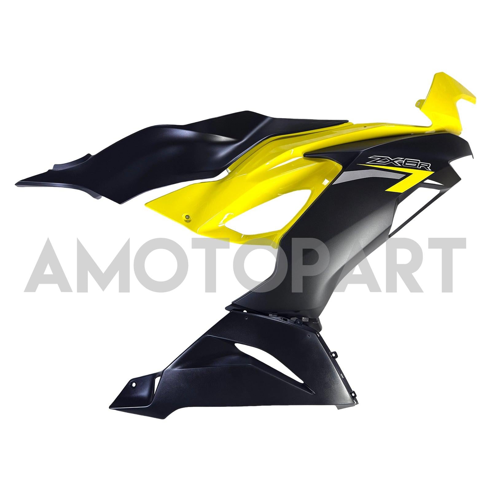 Amotopart Kawasaki 2019-2023 ZX6R Black Yellow Fairing Kit