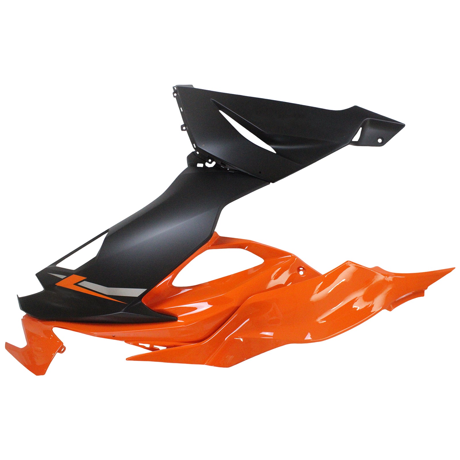 Amotopart 2019-2023 Kawasaki ZX6R Schwarz&Orangefarbenes Verkleidungsset