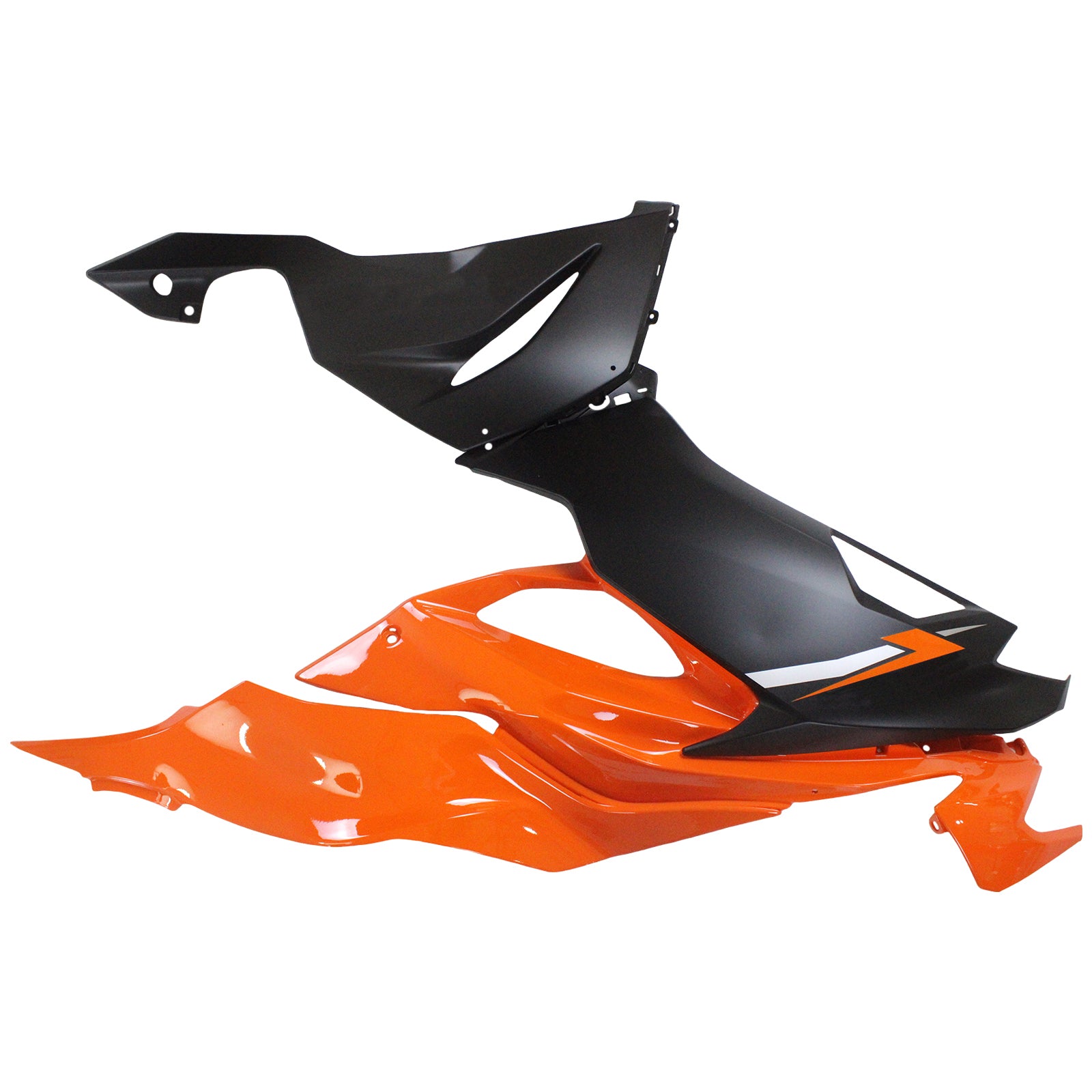 Amotopart 2019-2023 Kawasaki ZX6R Schwarz&Orangefarbenes Verkleidungsset