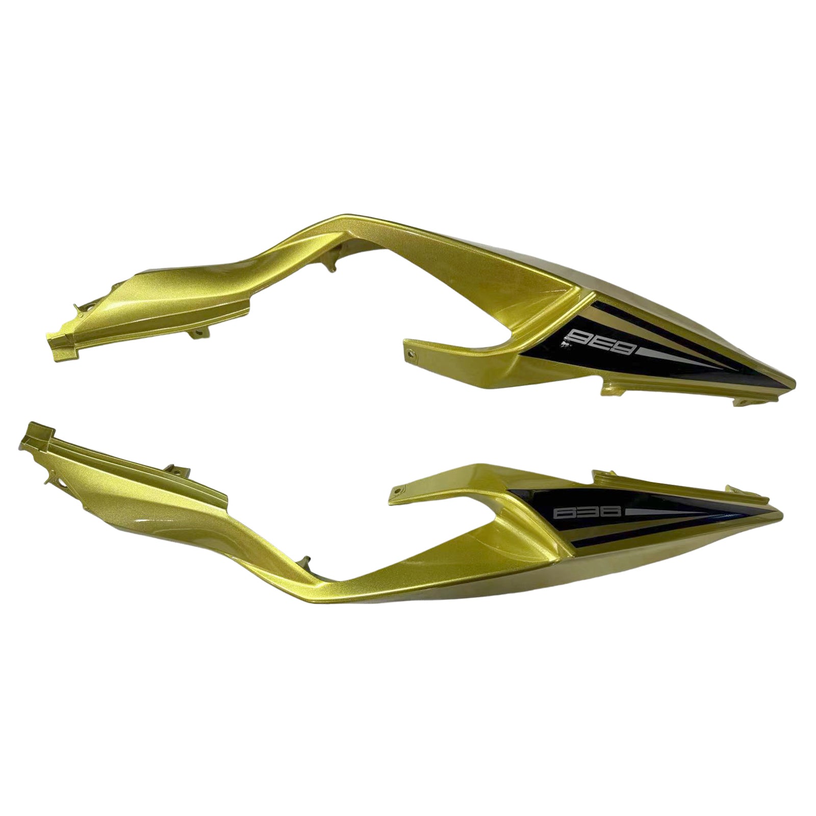 Amotopart 2019-2023 Kawasaki ZX6R Schwarz&Gold Verkleidungssatz