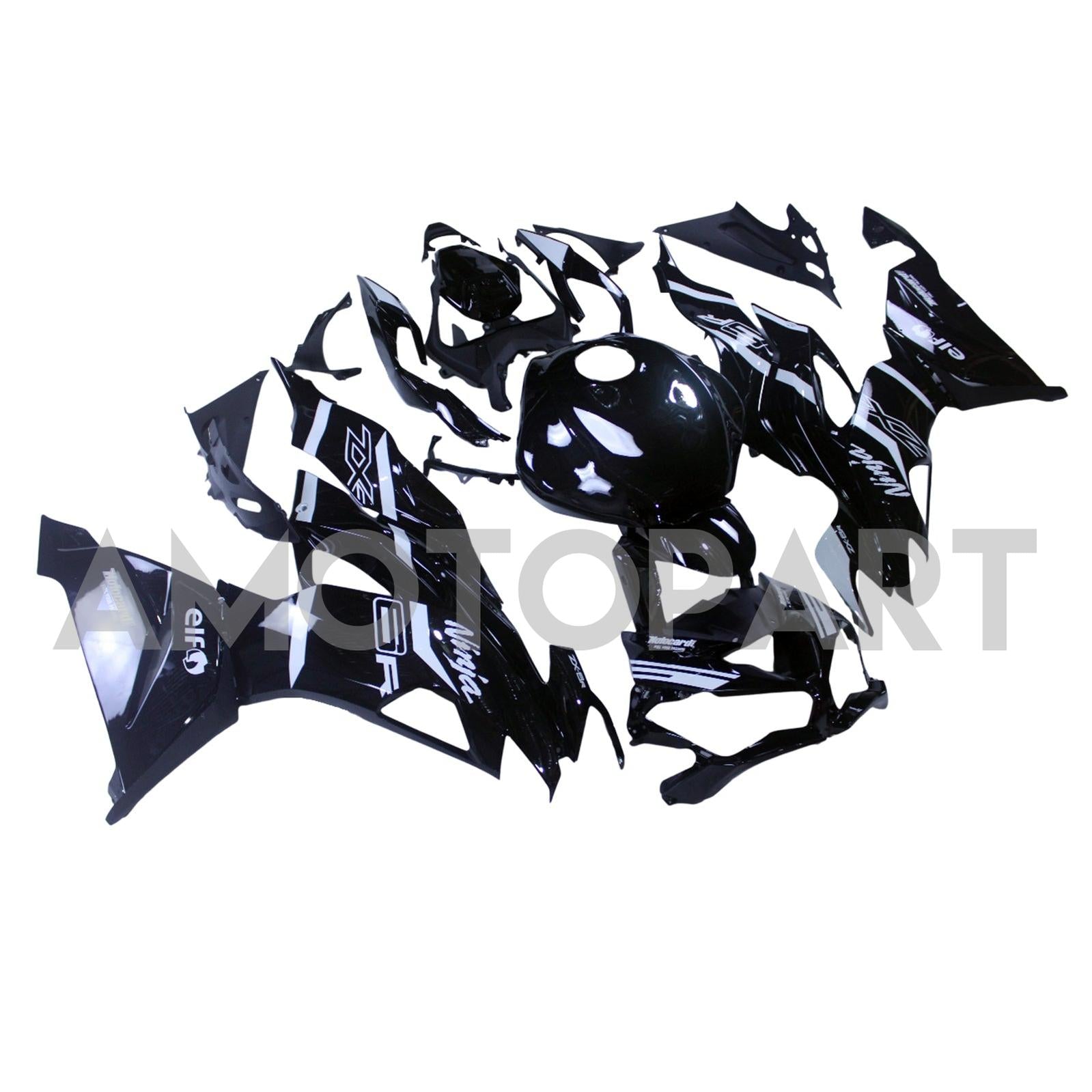 Amotopart 2019-2023 Kawasaki ZX6R Kit de carenado negro