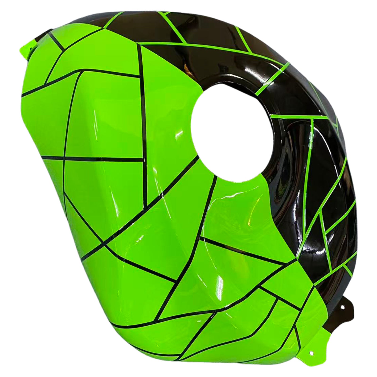 Amotopart 2019-2023 Kawasaki ZX6R Green Black Fairing Kit