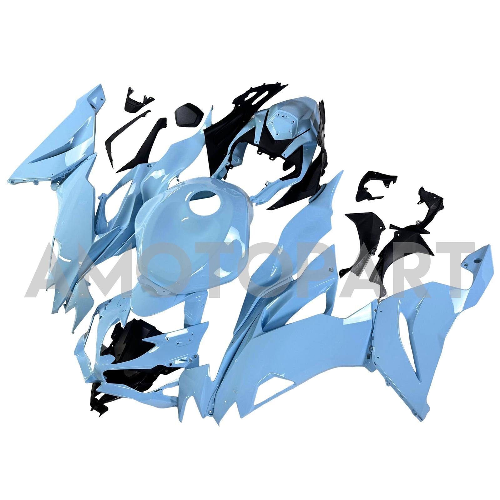 Amotopart 2019-2023 Kawasaki ZX6R Light Blue Fairing Kit
