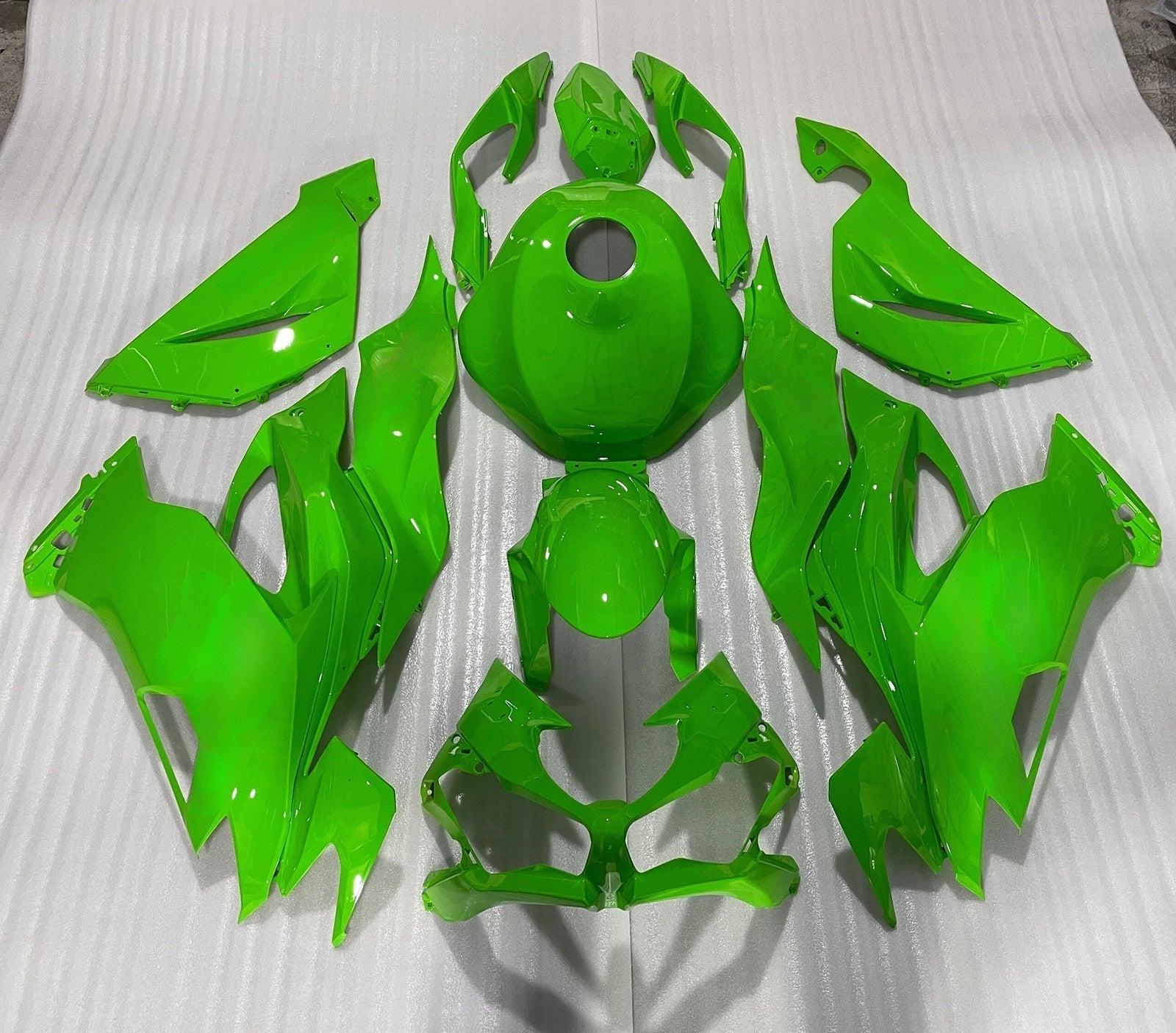 Amotopart 2019-2023 Kawasaki ZX6R Full Green Fairing Kit